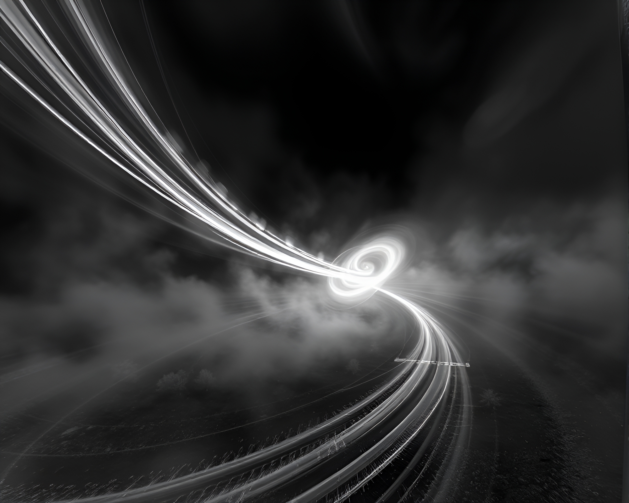 Mystical Vortex of Ley Lines in Infrared – free AI stock image