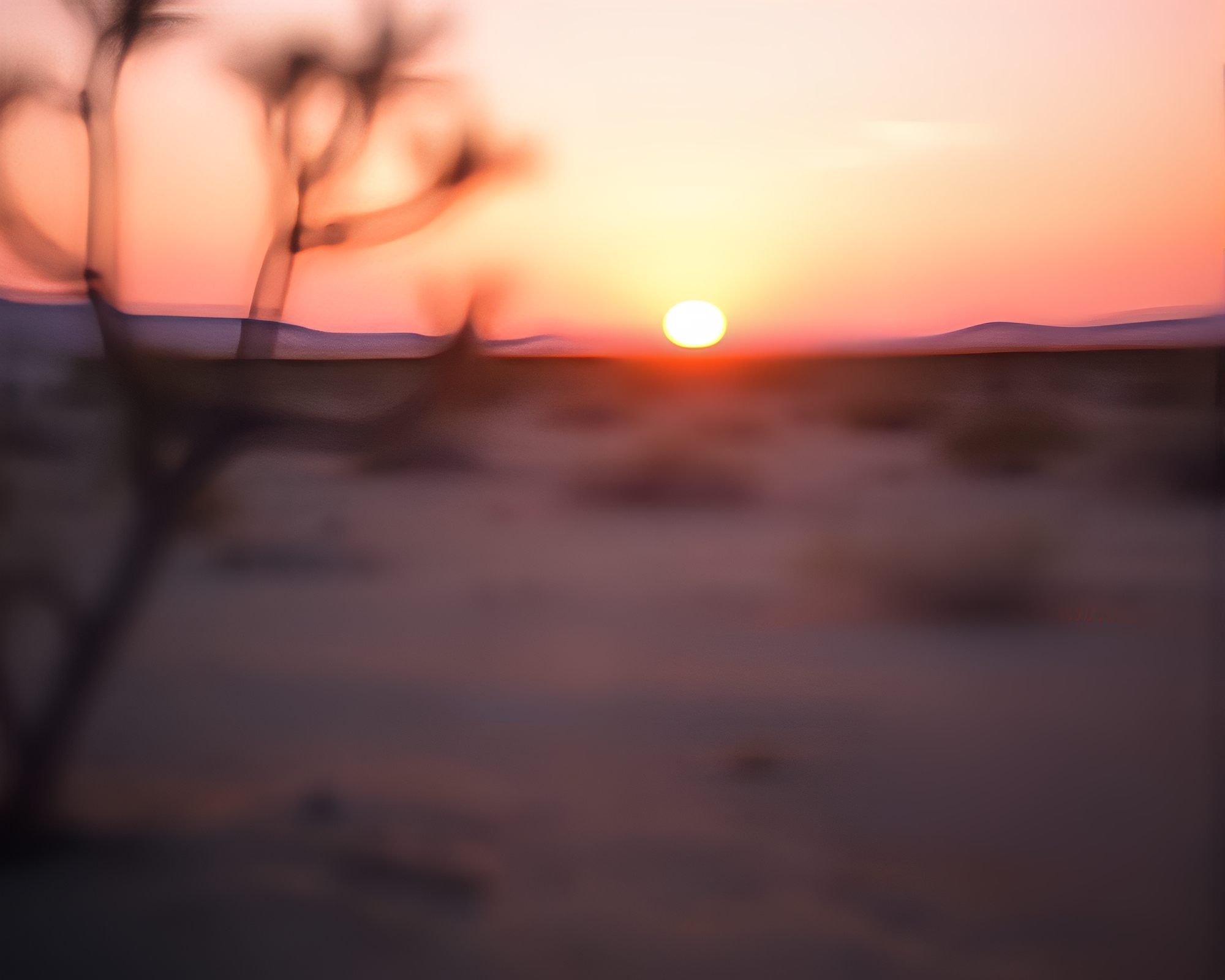 Sunrise Desert Serenity with Soft Motion Blur – free AI stock image