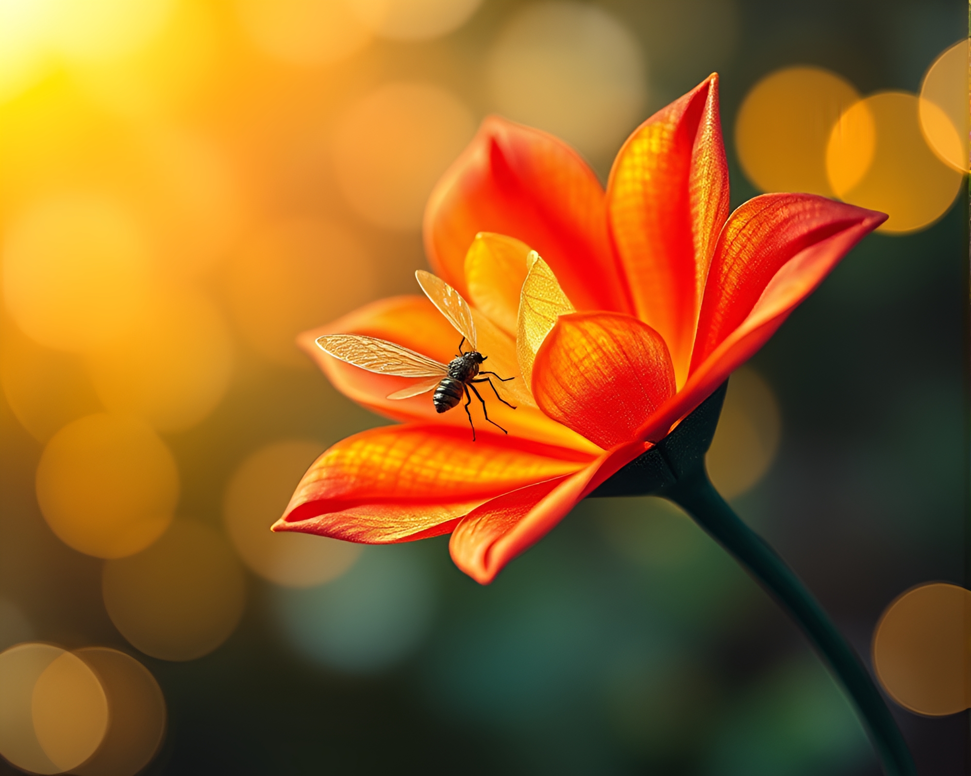 Ethereal Origami Firefly Dance in Bokeh Forest – free AI stock image