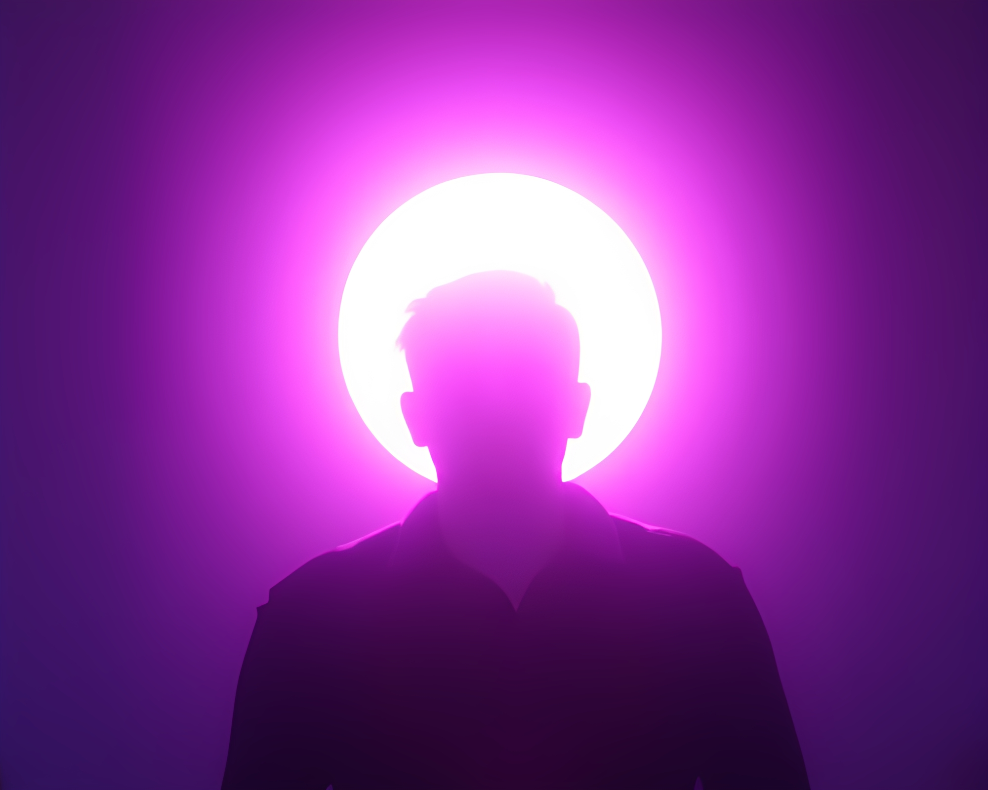 Enchanting Magic Circle Silhouette with Iridescent Highlights – free AI stock image