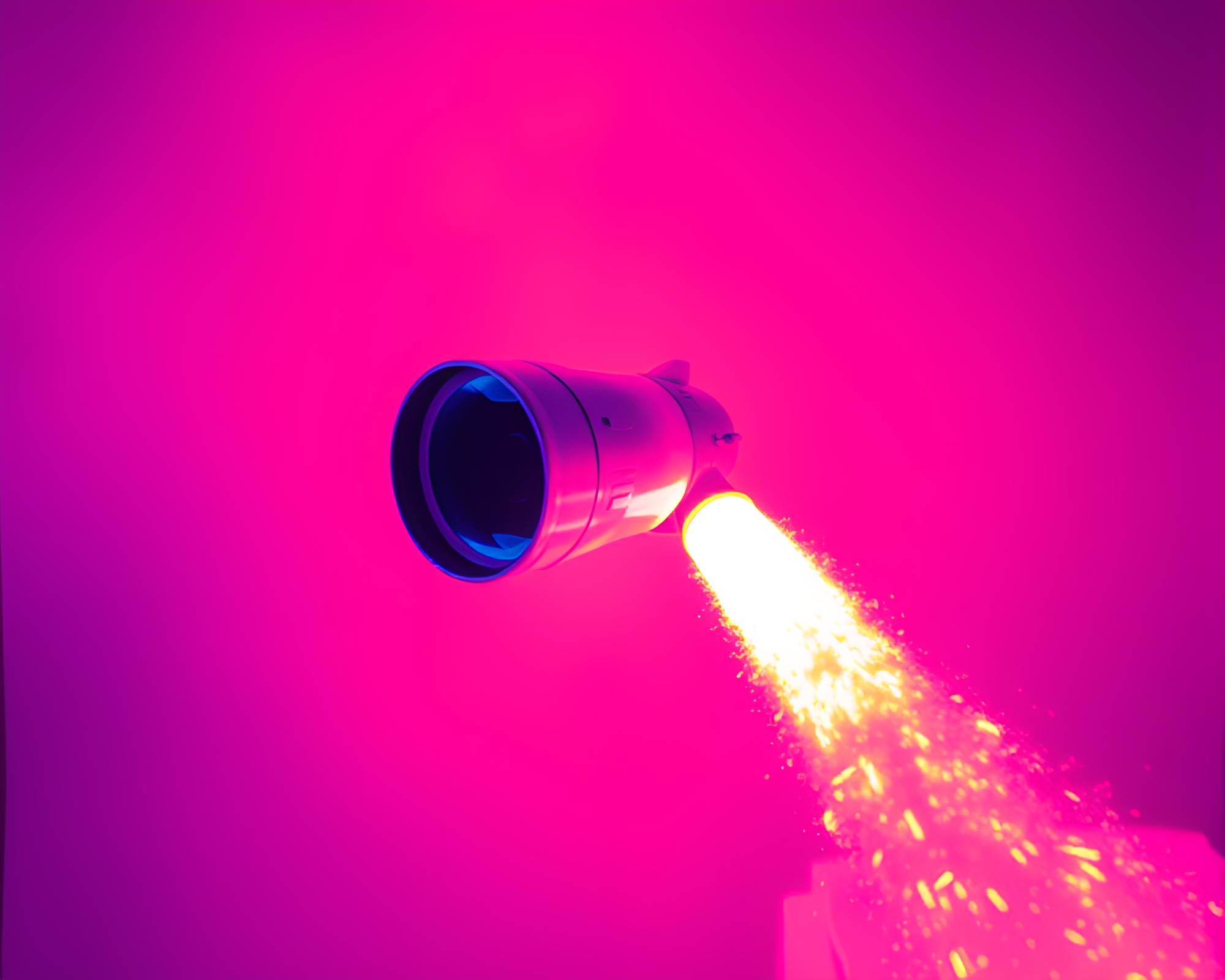 Futuristic Rocket Launch with Lens Distortion – free AI stock image