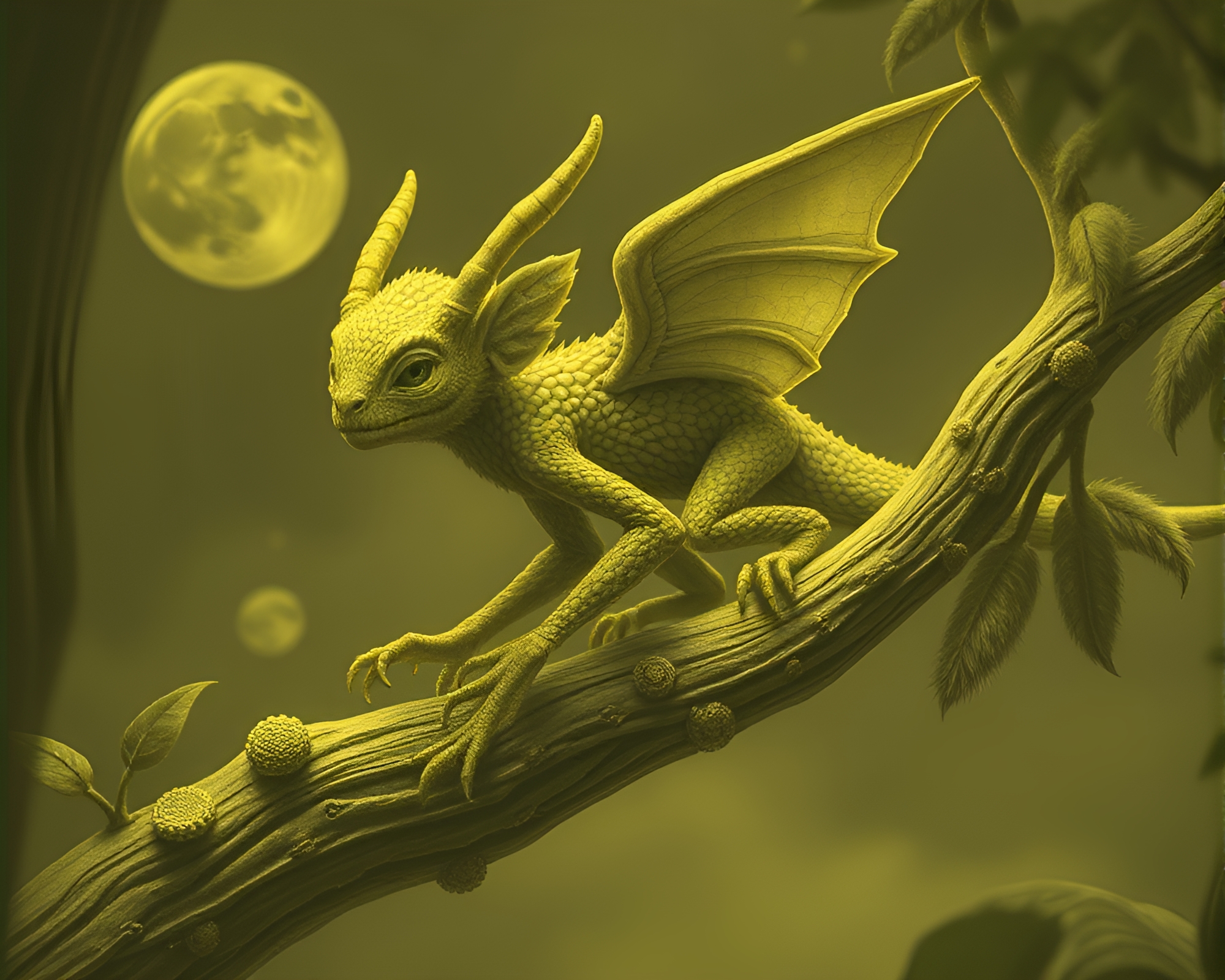 Chimera Hatchery in Enchanted Utopia – free AI stock image
