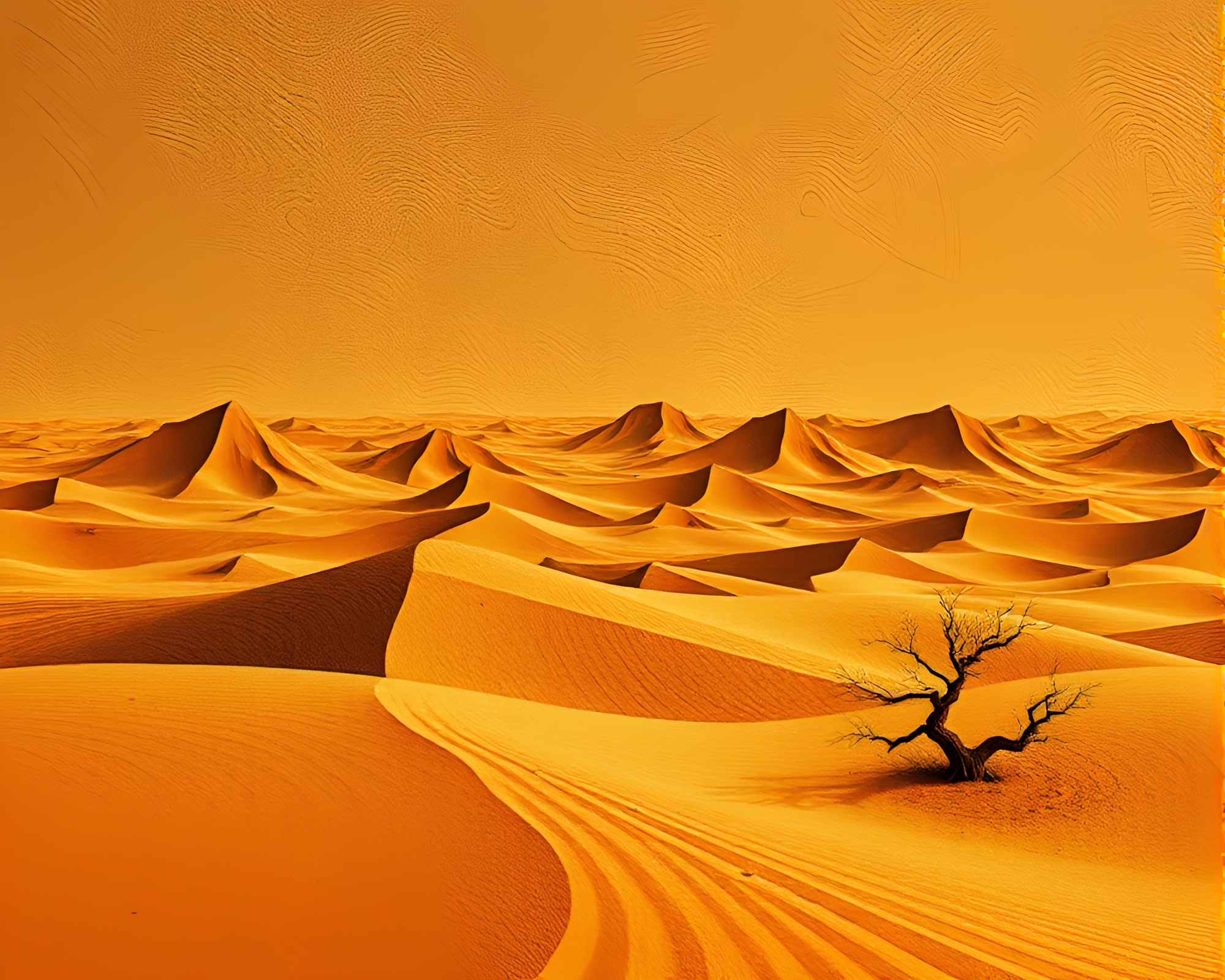Satellite Wood Grain Pointillism in Desert Sands – free AI stock image