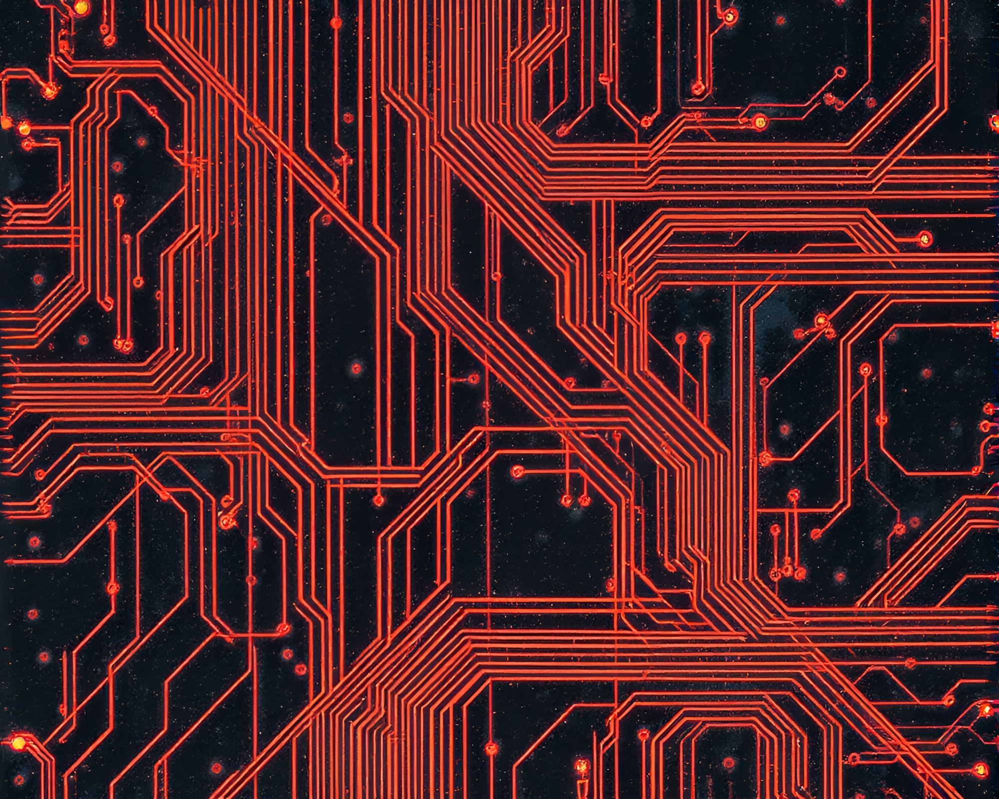 Satyr in Acid-Wash Circuit Board Environment – free AI stock image