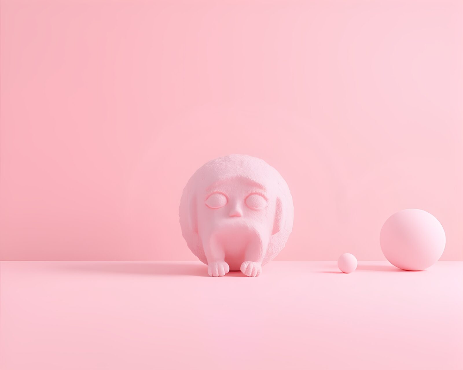 Mystical dwarf in soft colors with 3D effect