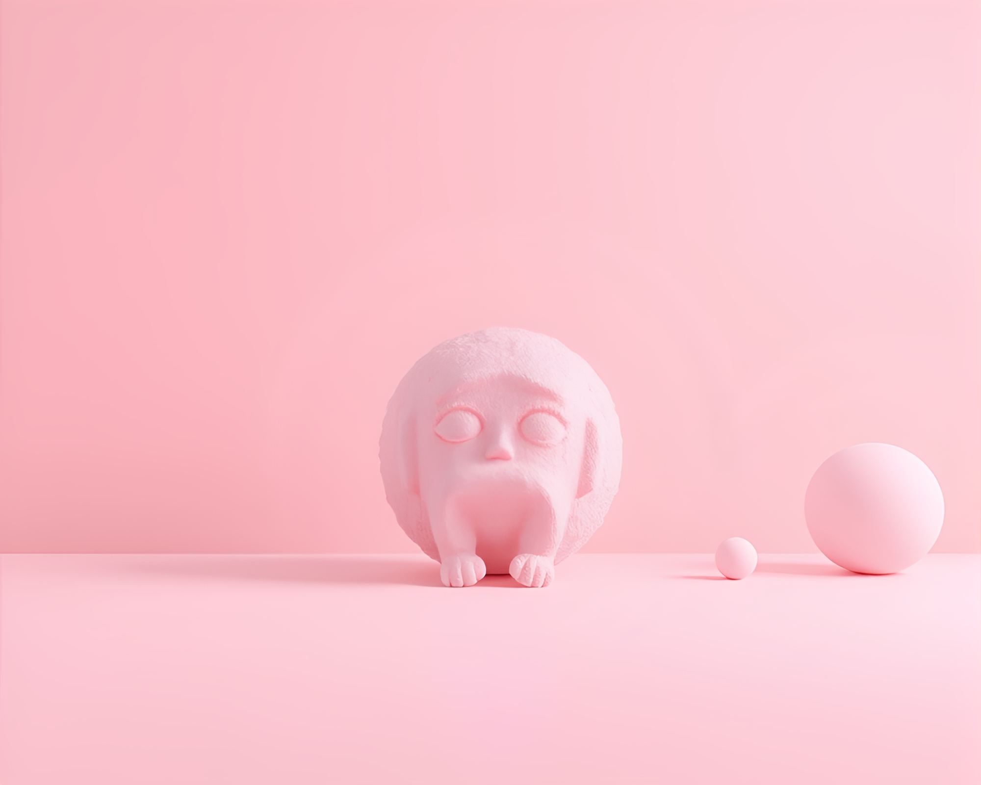 Ethereal Dwarf in Muted Pastels Anaglyph 3D Art – free AI stock image