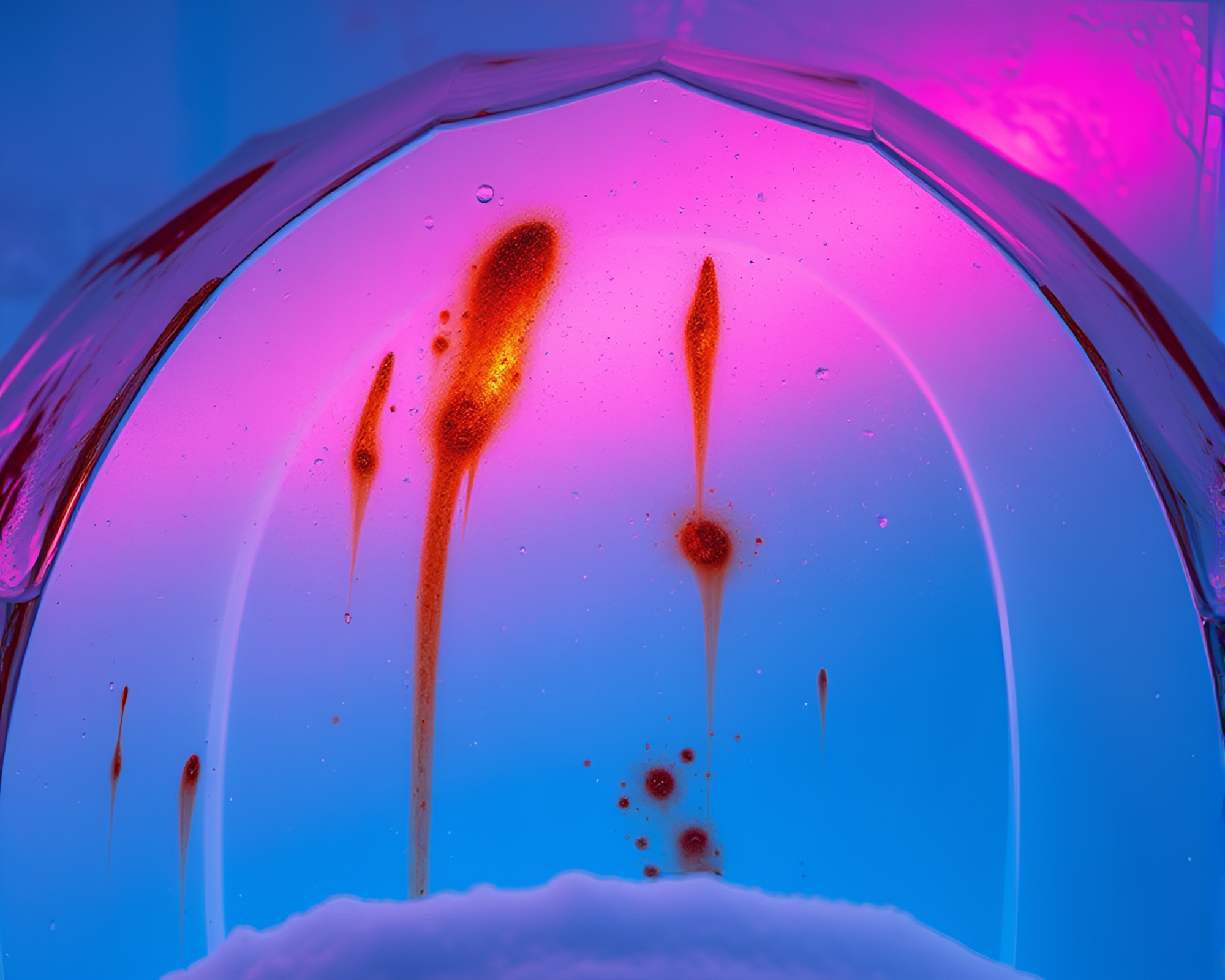 Rust Stain Glass Igloo in Soft Pastel Light Painting – free AI stock image