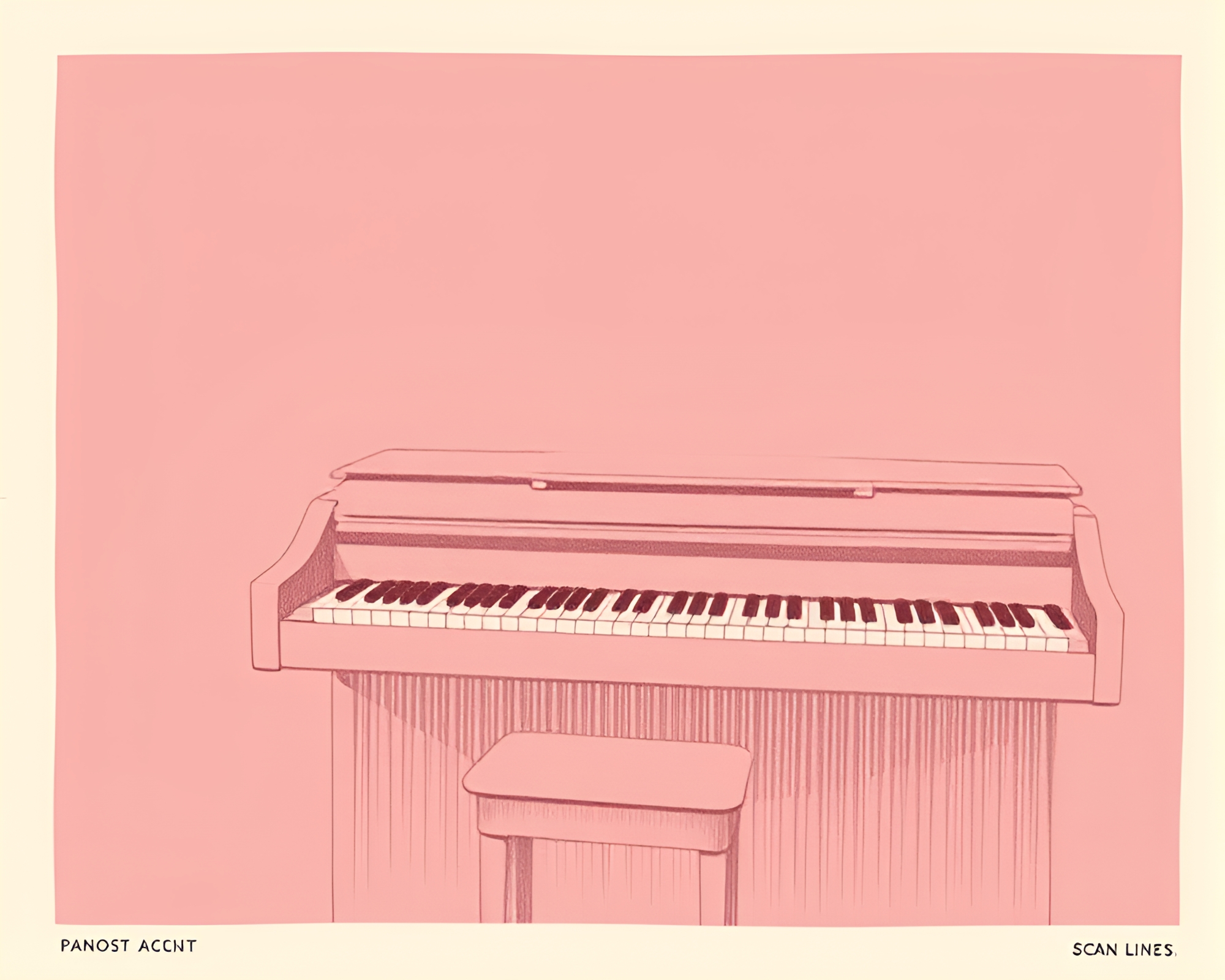 Serene Piano Moment with Blush Pink Lighting – free AI stock image