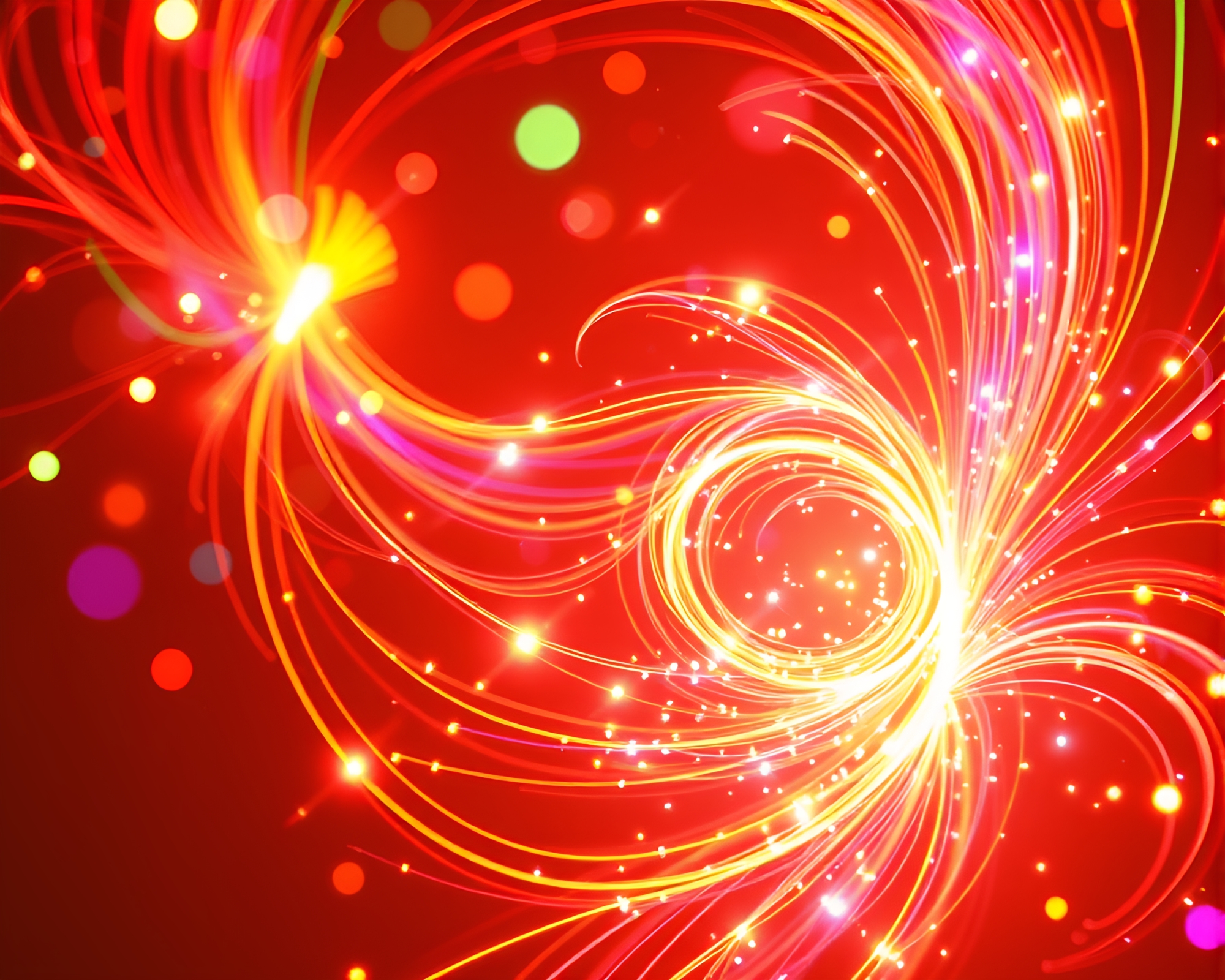 Fiber Optic Psychedelic Swirl Paper Cutout Fantasy – free AI stock image