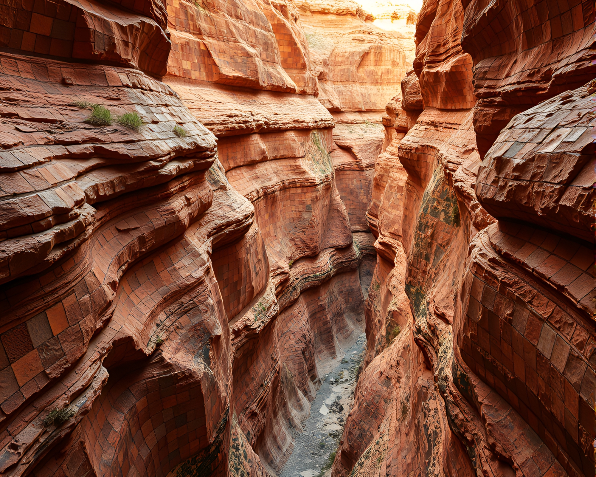 Pizza Slice Mosaic Canyon Rust Duochrome Art – free AI stock image