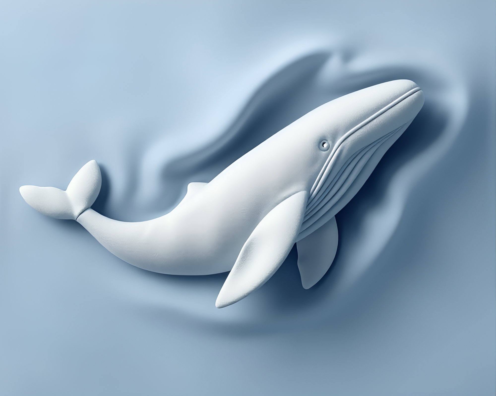 Whale Tail Fabric Folds Ambient Occlusion – free AI stock image