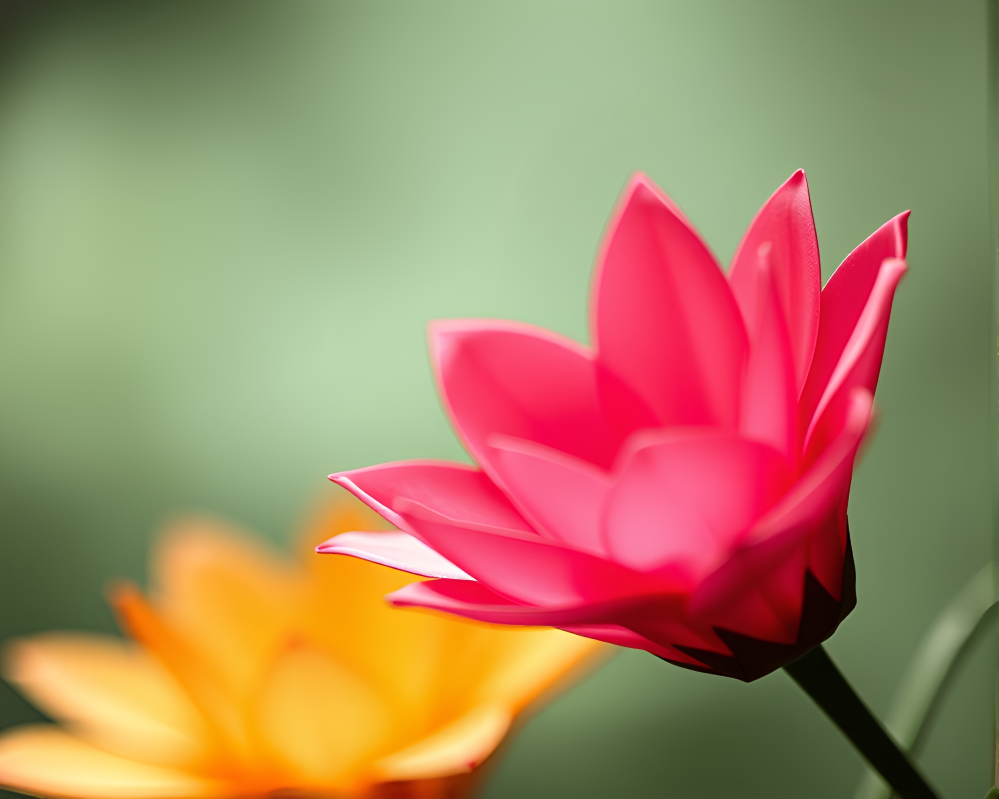 Minimalist Origami Flower with Shallow Depth of Field – free AI stock image