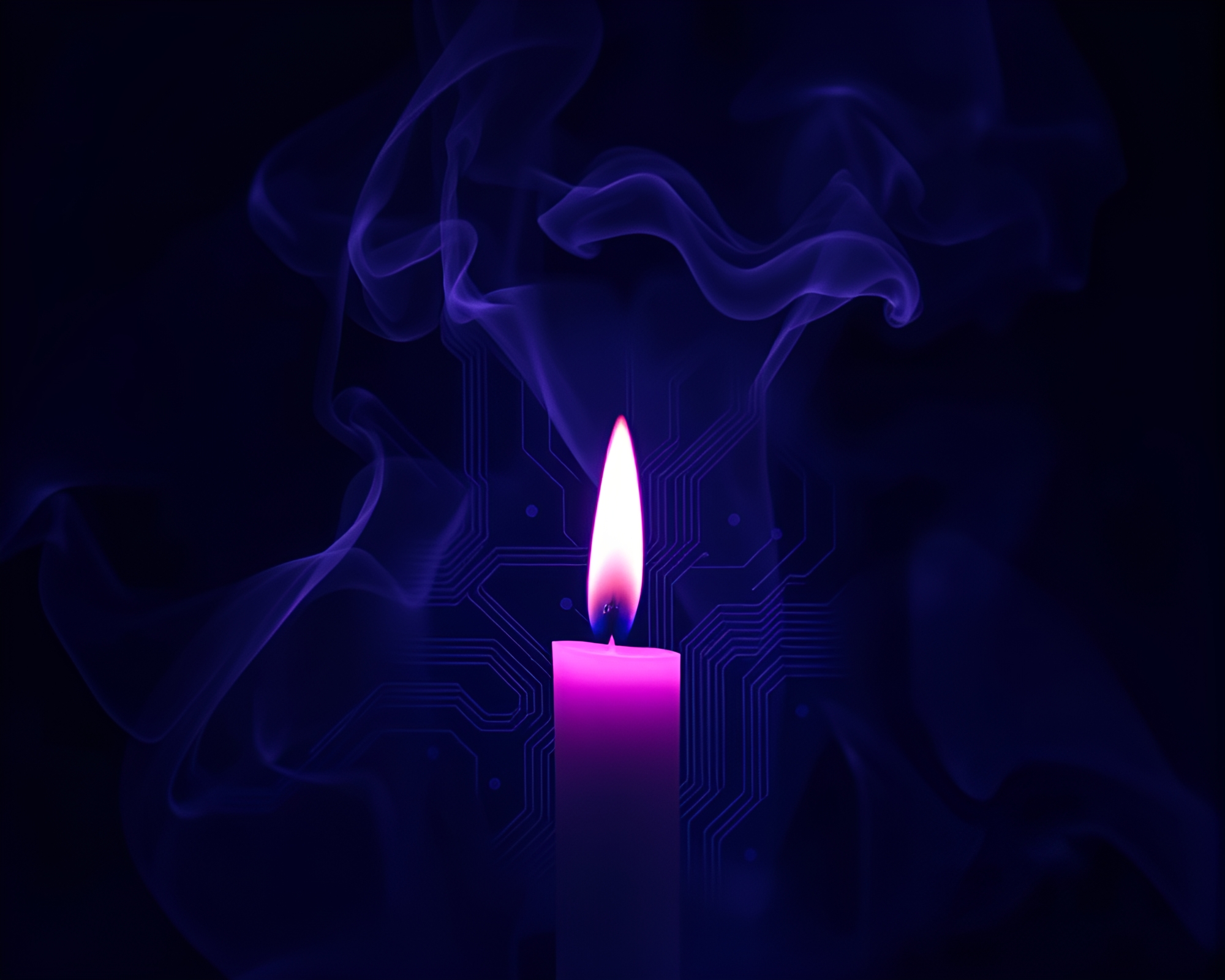 Twilight Circuit: Ethereal Smoke Dance – free AI stock image