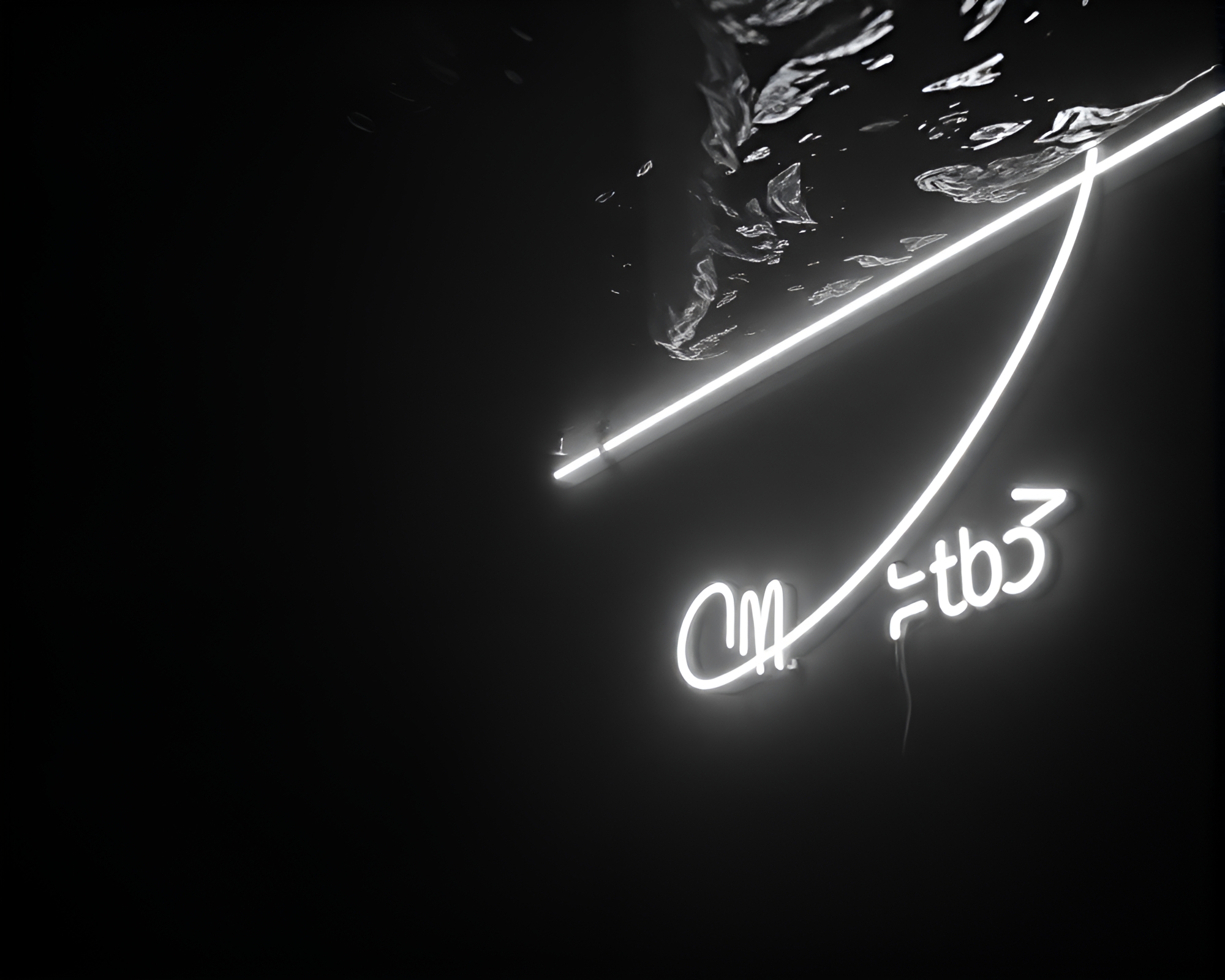 Neon Submersible Adventure in Monochrome Tilted World – free AI stock image