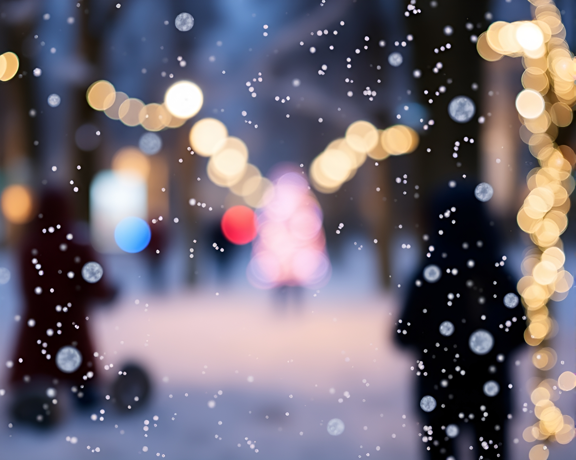 Whimsical Chalk Winter Wonderland with Prism Light – free AI stock image