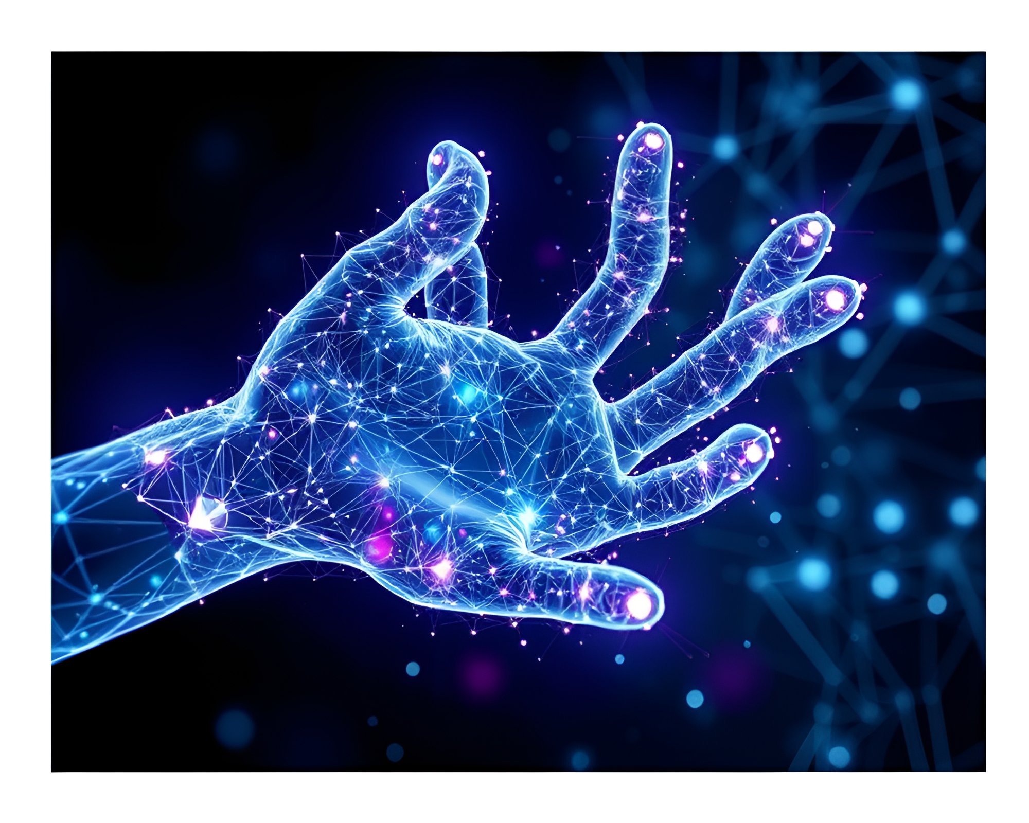 Crystal Clarity Cybernetic Hand in Graphic Novel Fractal – free AI stock image