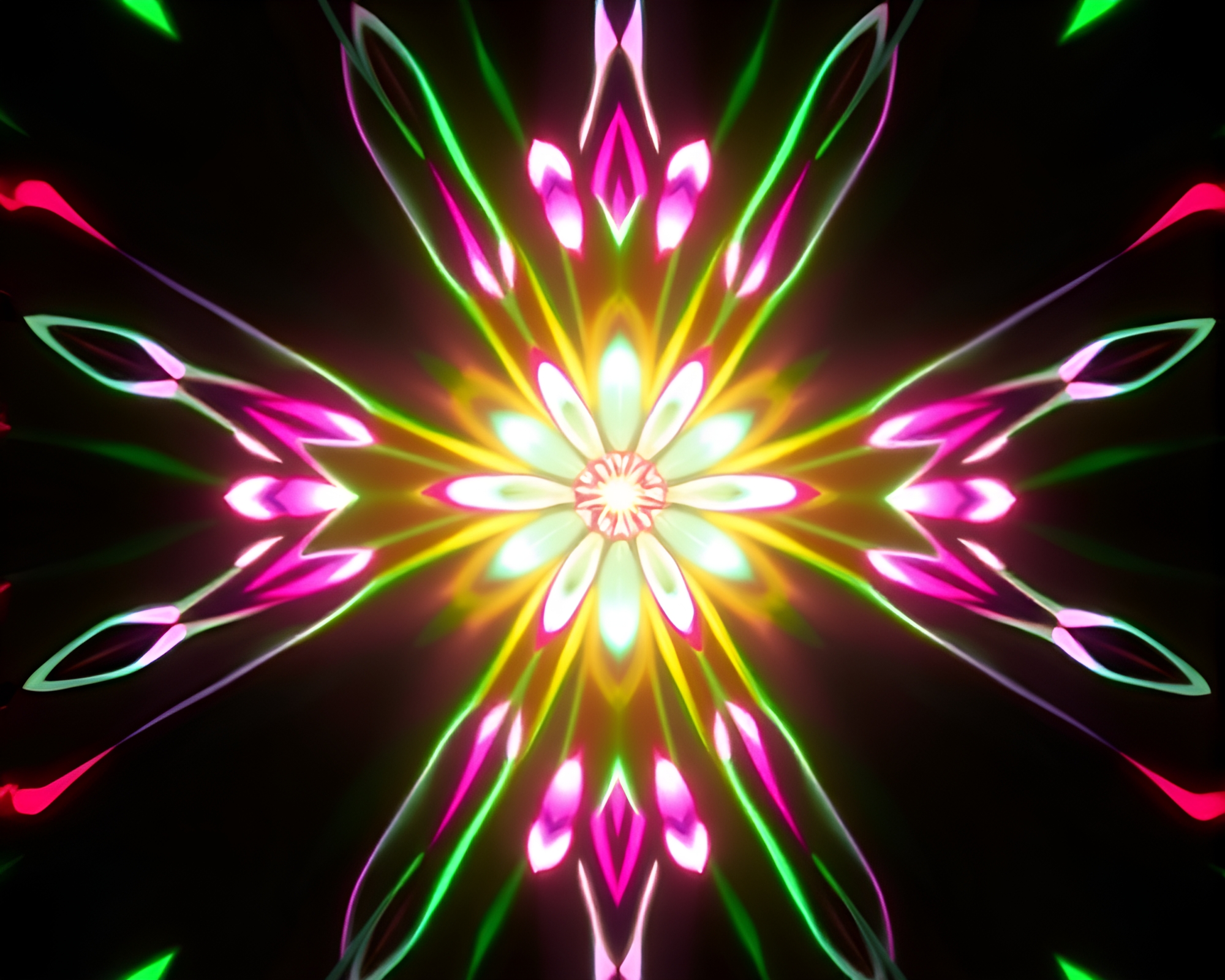 Pop Art Spring Blossom Bursting with Fluorescent Colors – free AI stock image