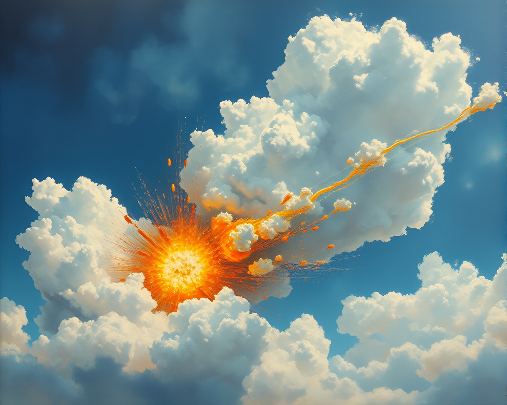Explosive Optical Illusion: Film Grain Revolution – free AI stock image