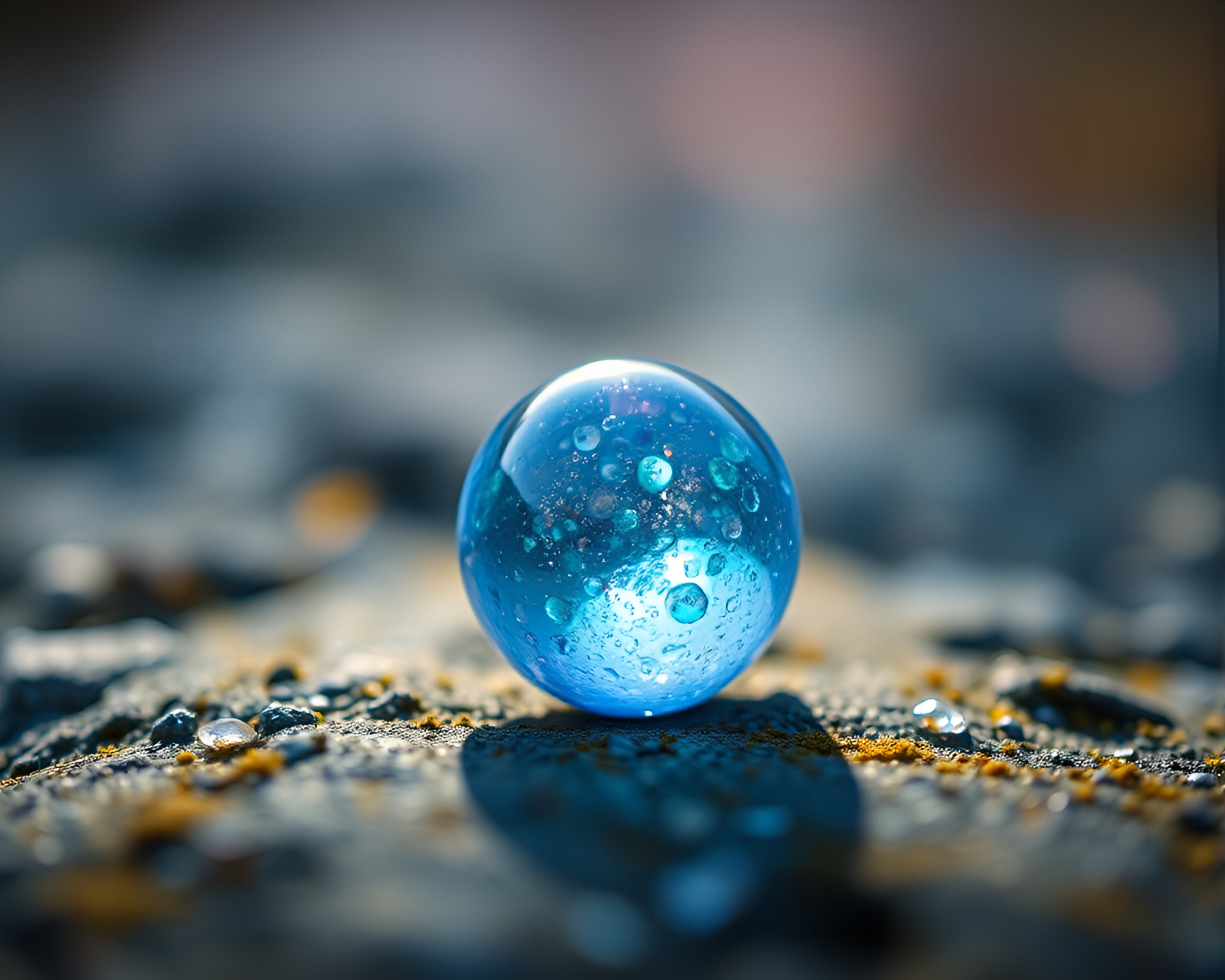 Dragon Egg in Sapphire Tilt-Shift Fantasy – free AI stock image