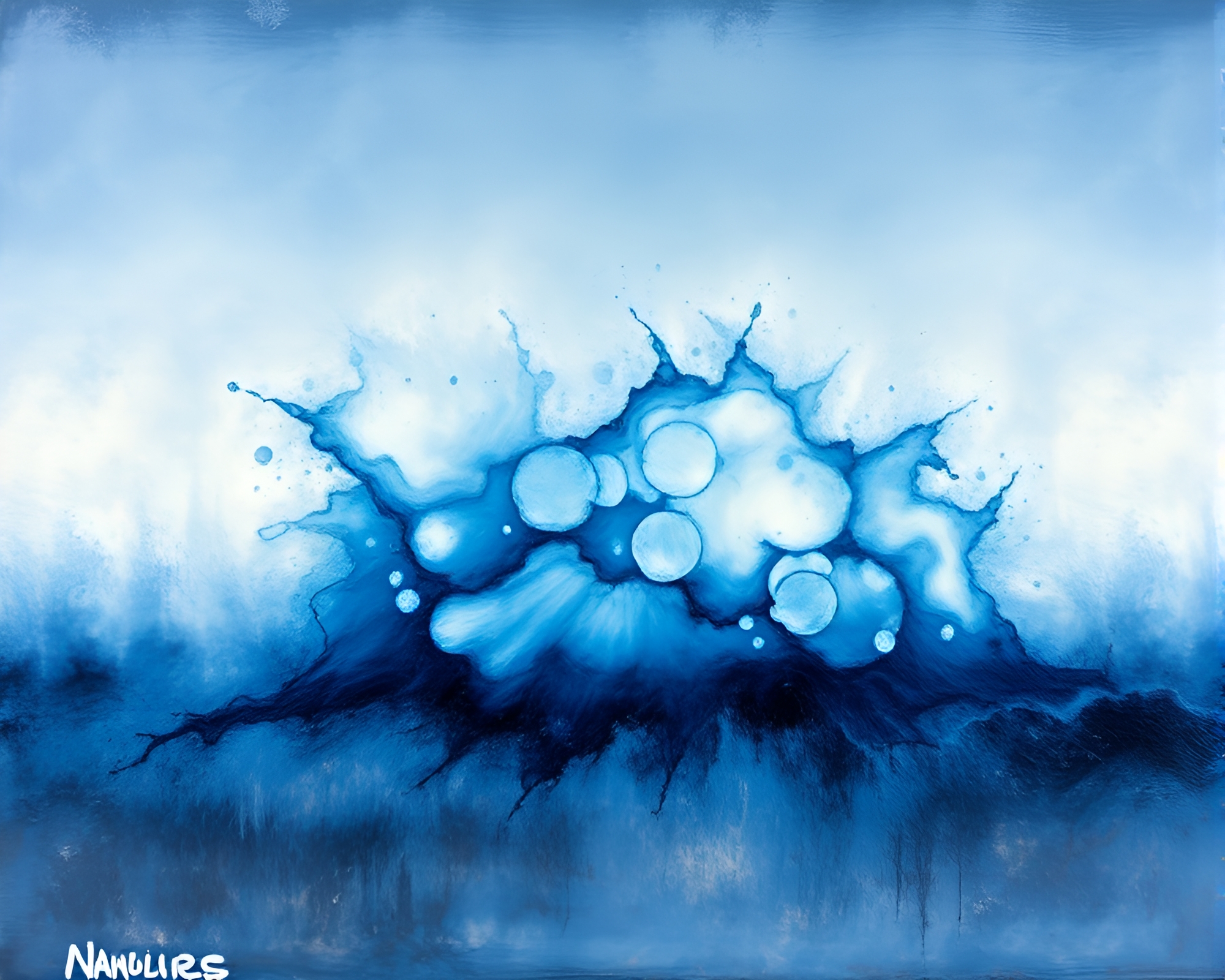 Encaustic Motion Capture: Geyser Field Transformation – free AI stock image