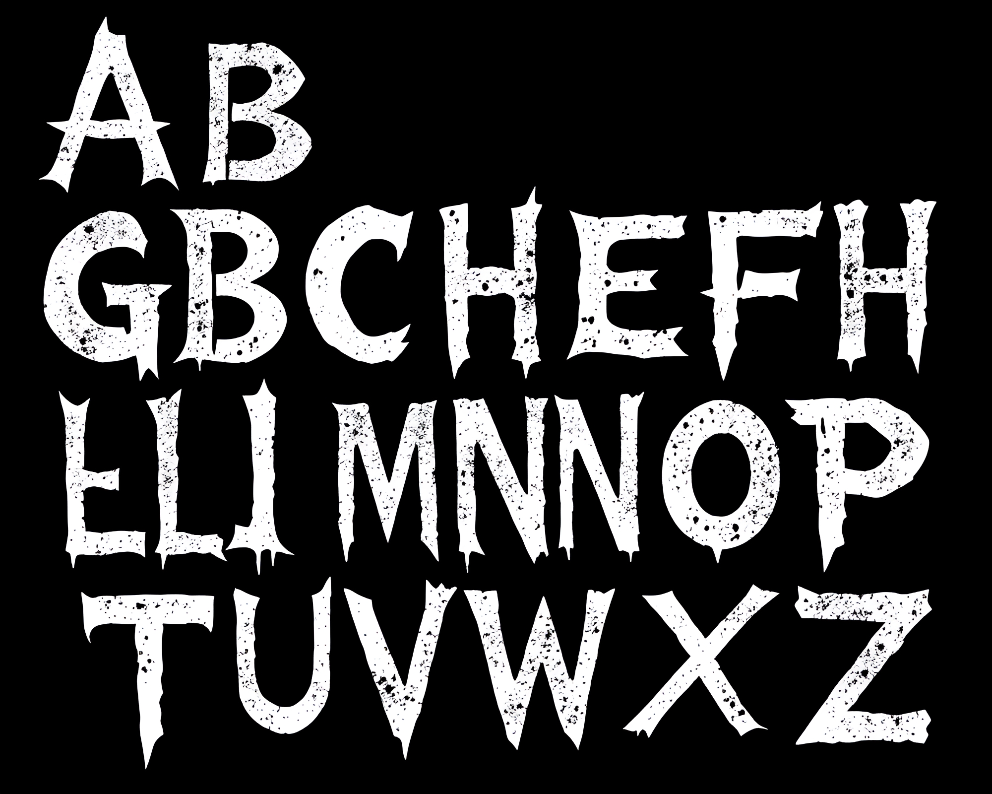Runic Alphabet Stencil Art in Monochrome Blue – free AI stock image
