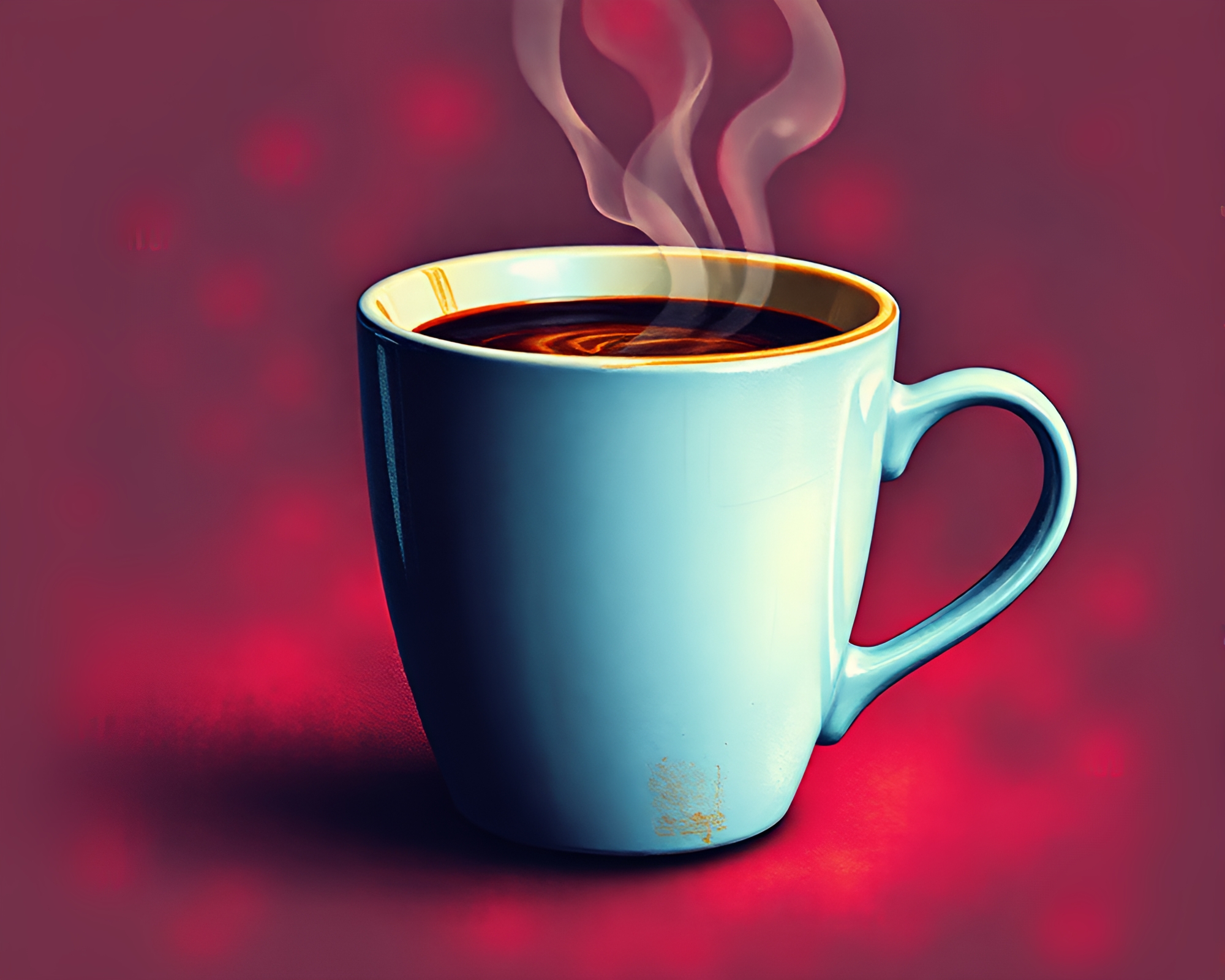 Minimalistic Coffee Cup in Neural Style Transfer – free AI stock image