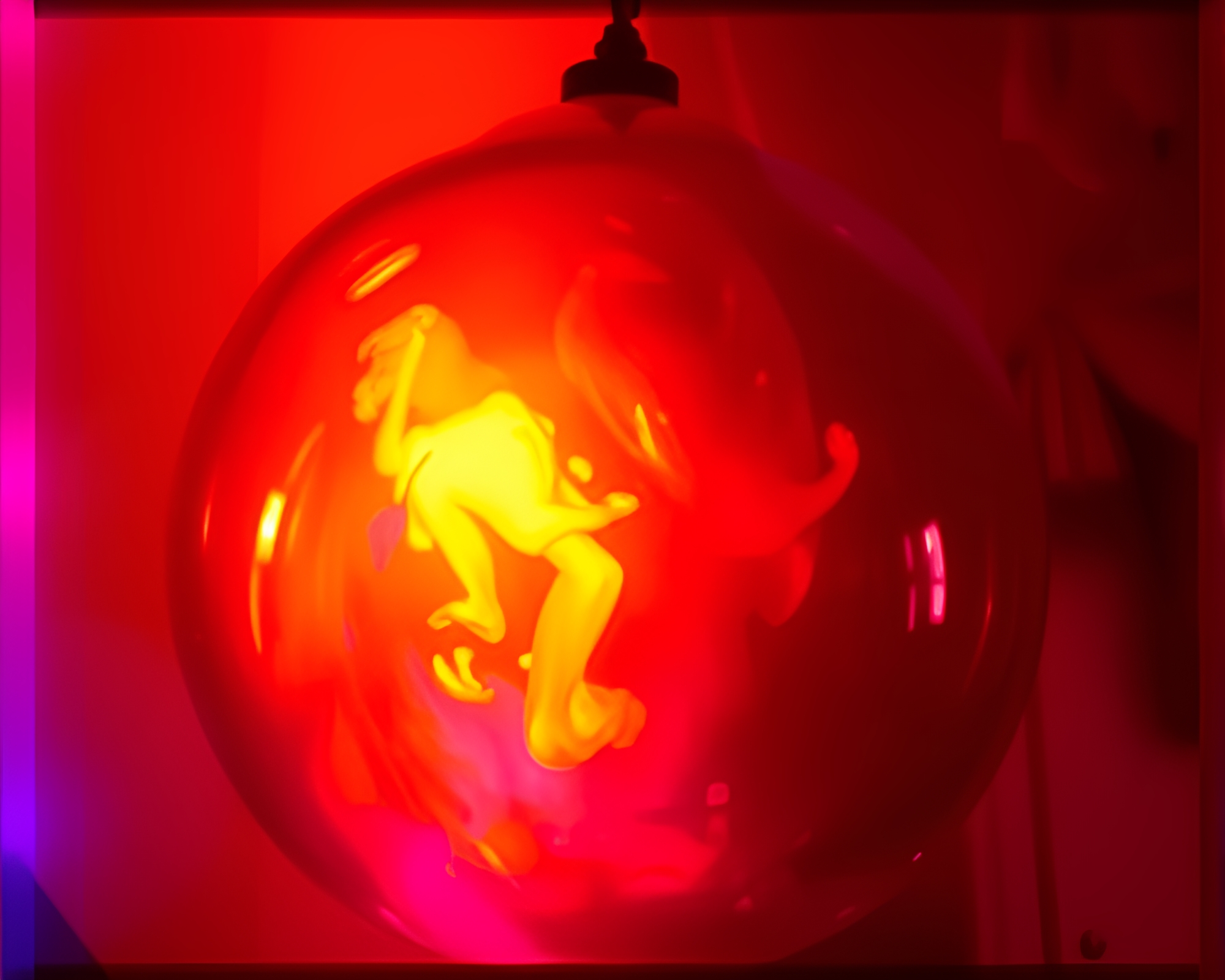 Ethereal Stained Glass Dome in Thermal Colors – free AI stock image