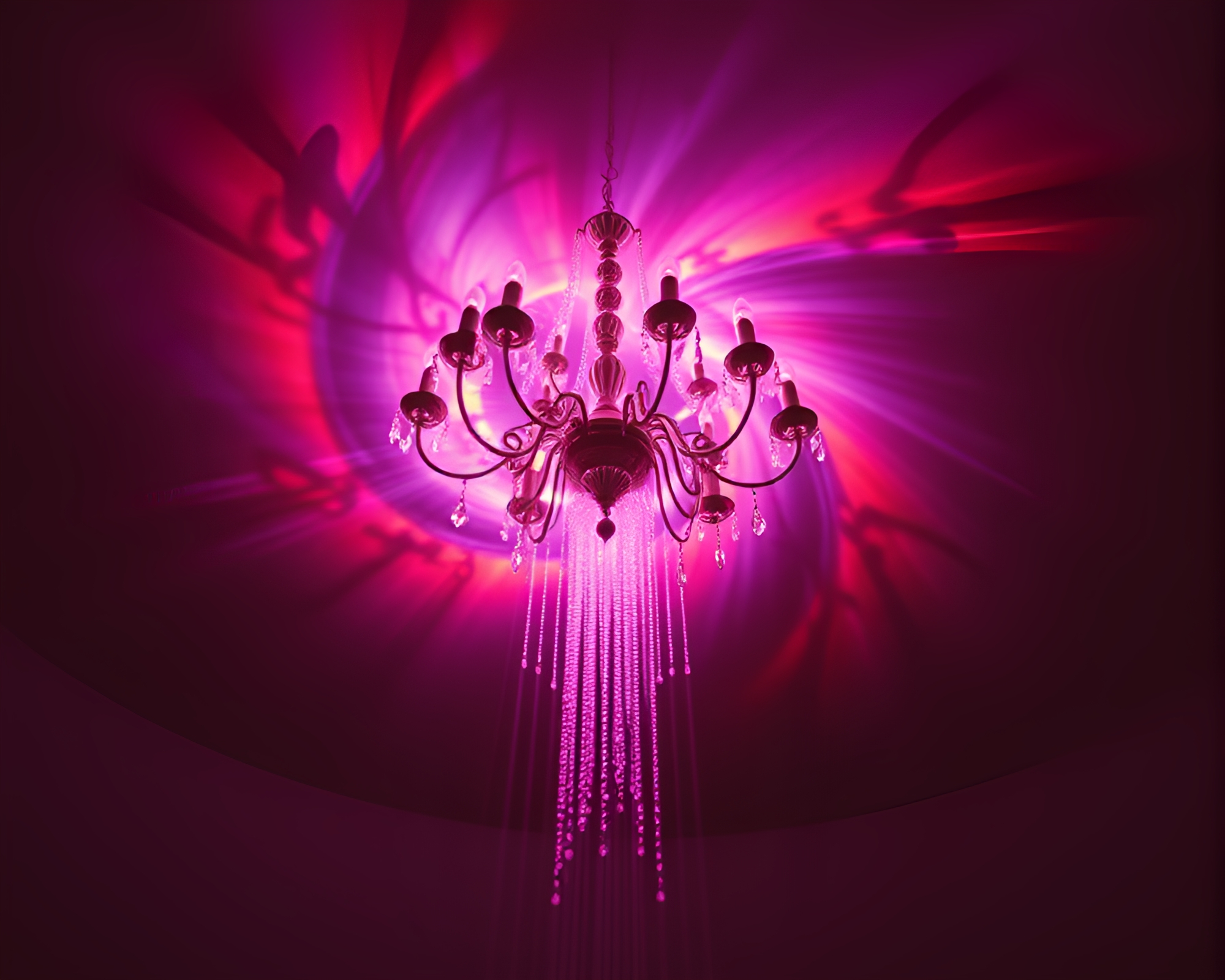 Chandelier Vortex Twist in Soft Shadows – free AI stock image
