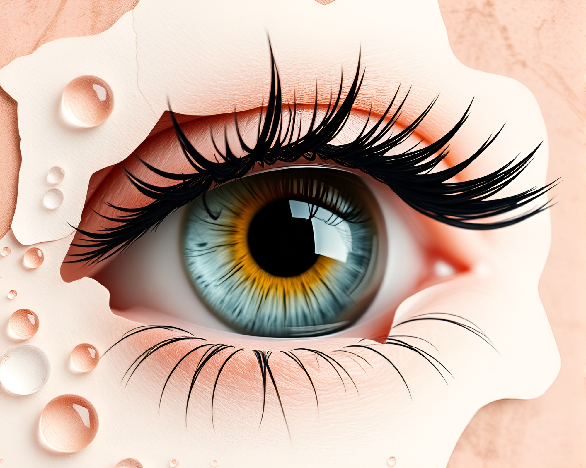 Futuristic Smart Contact Lens Collage Artwork – free AI stock image