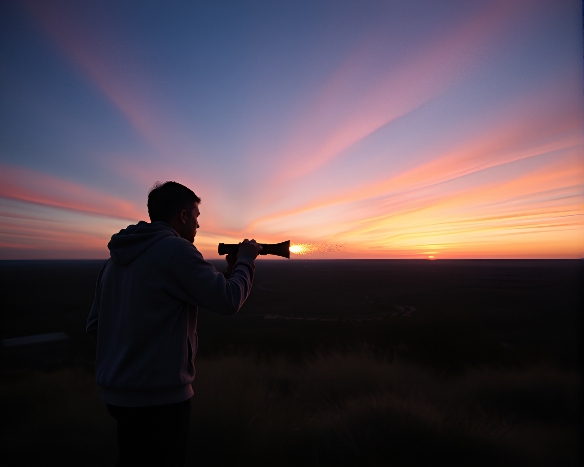 Rocket Launch at Sunrise – free AI stock image
