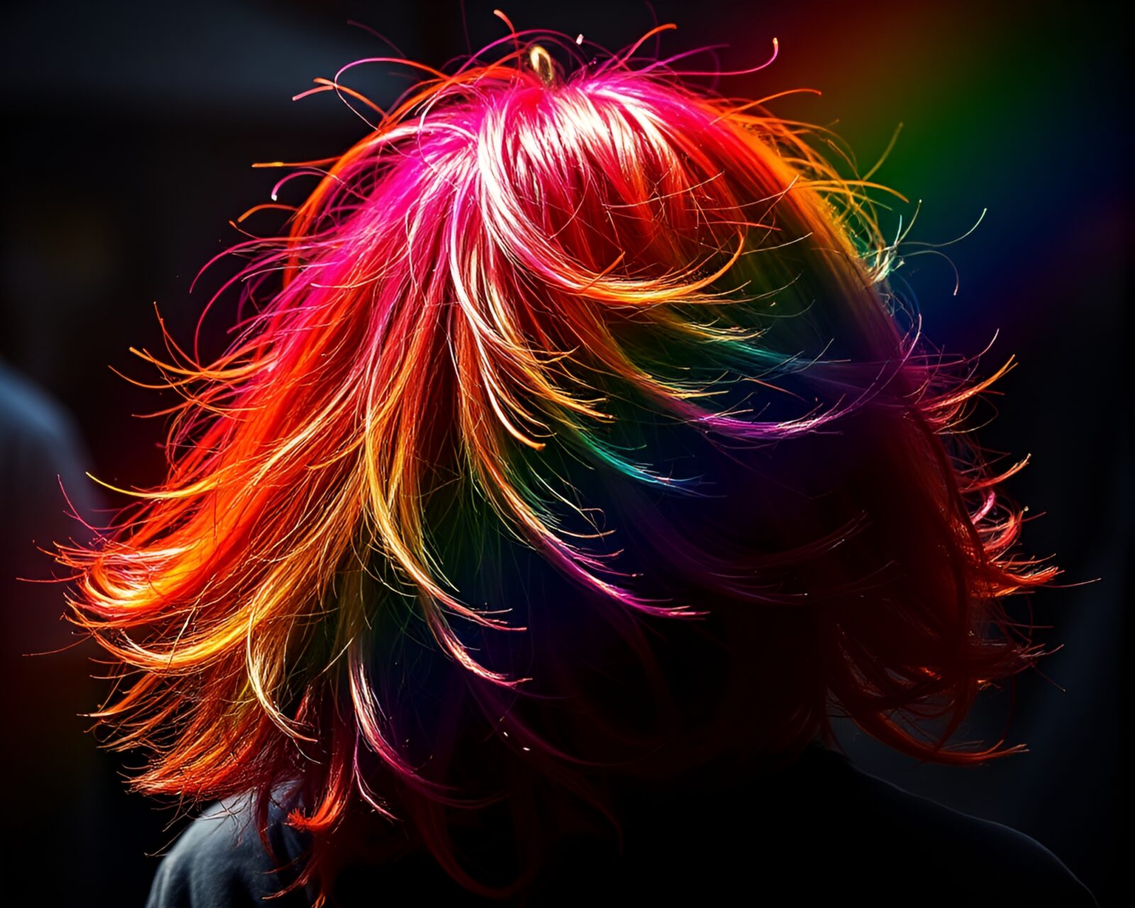 Vibrant image of a rickshaw engulfed in colorful light