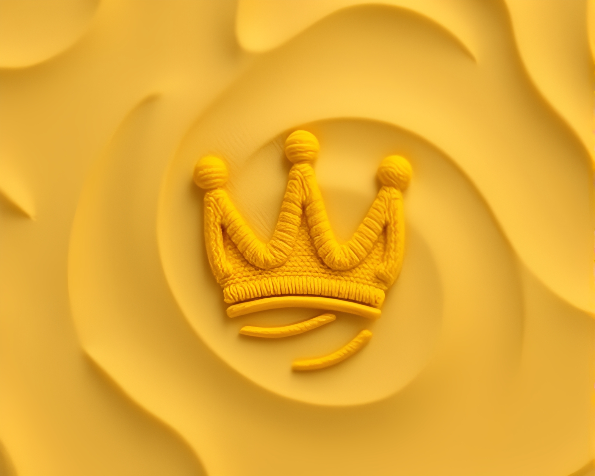 Mustard Yellow Crown Sand Swirl Pattern – free AI stock image