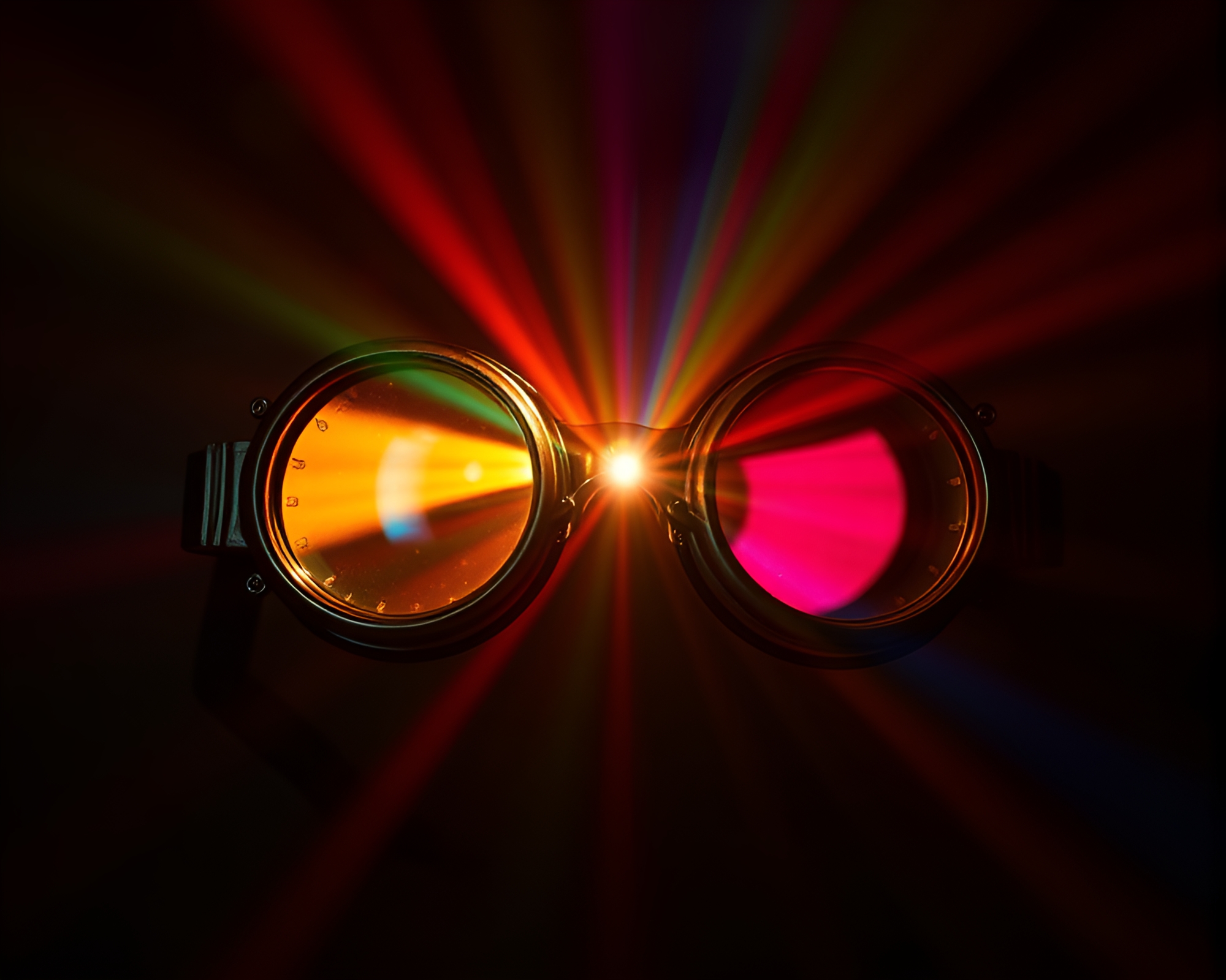 Steampunk Goggles Rainbow Refraction Attic Shadow – free AI stock image