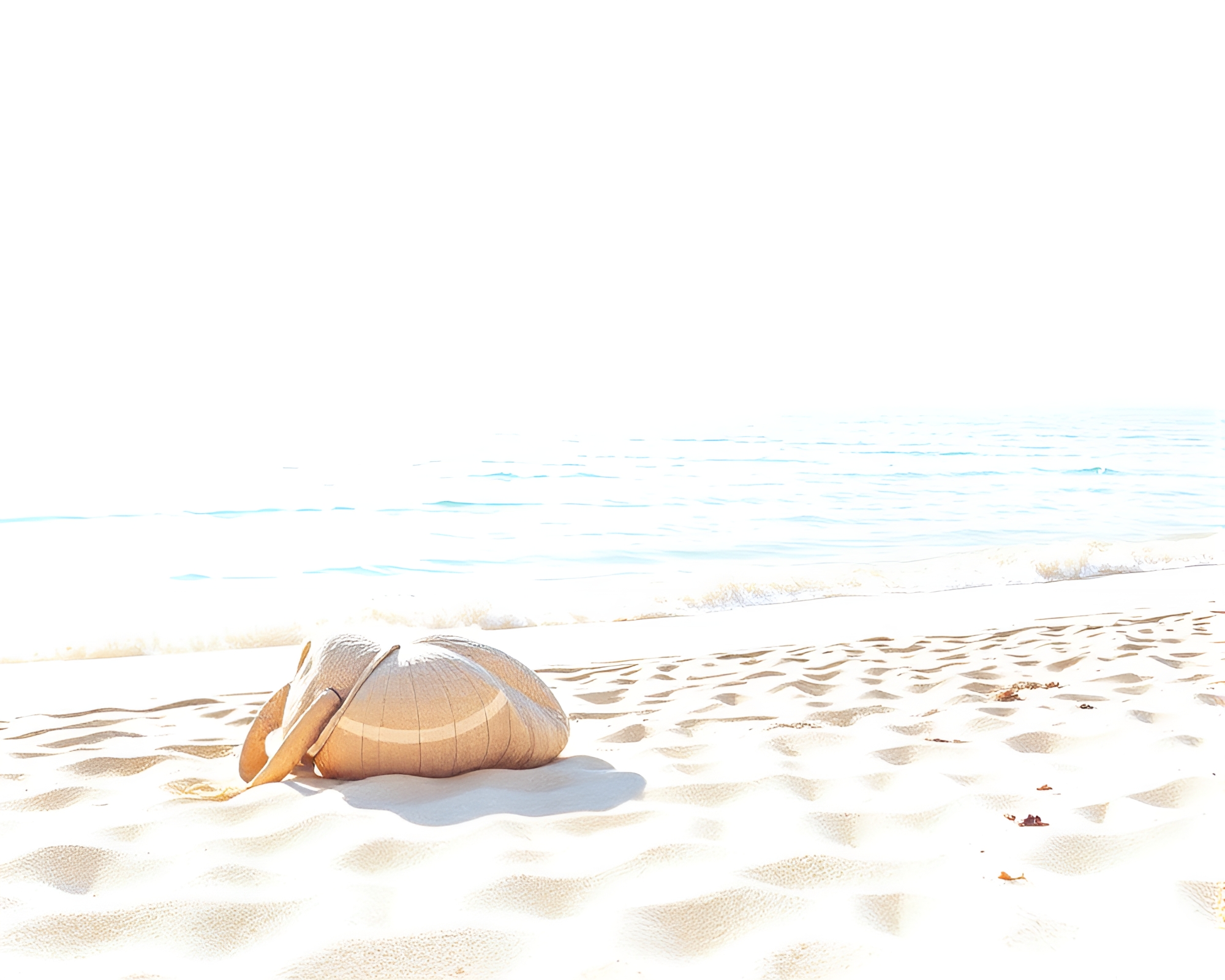 Sunset Beach Vector Halftone Scene – free AI stock image