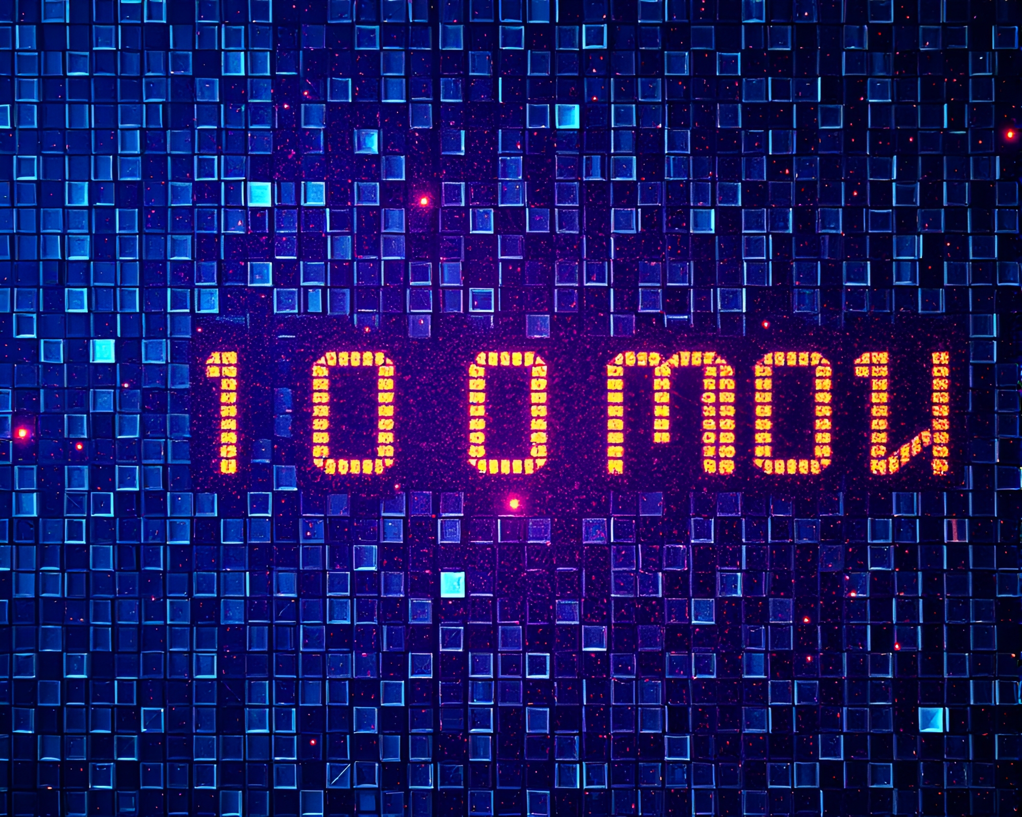Vaporwave Morse Code Telegraph Mosaic Artwork – free AI stock image