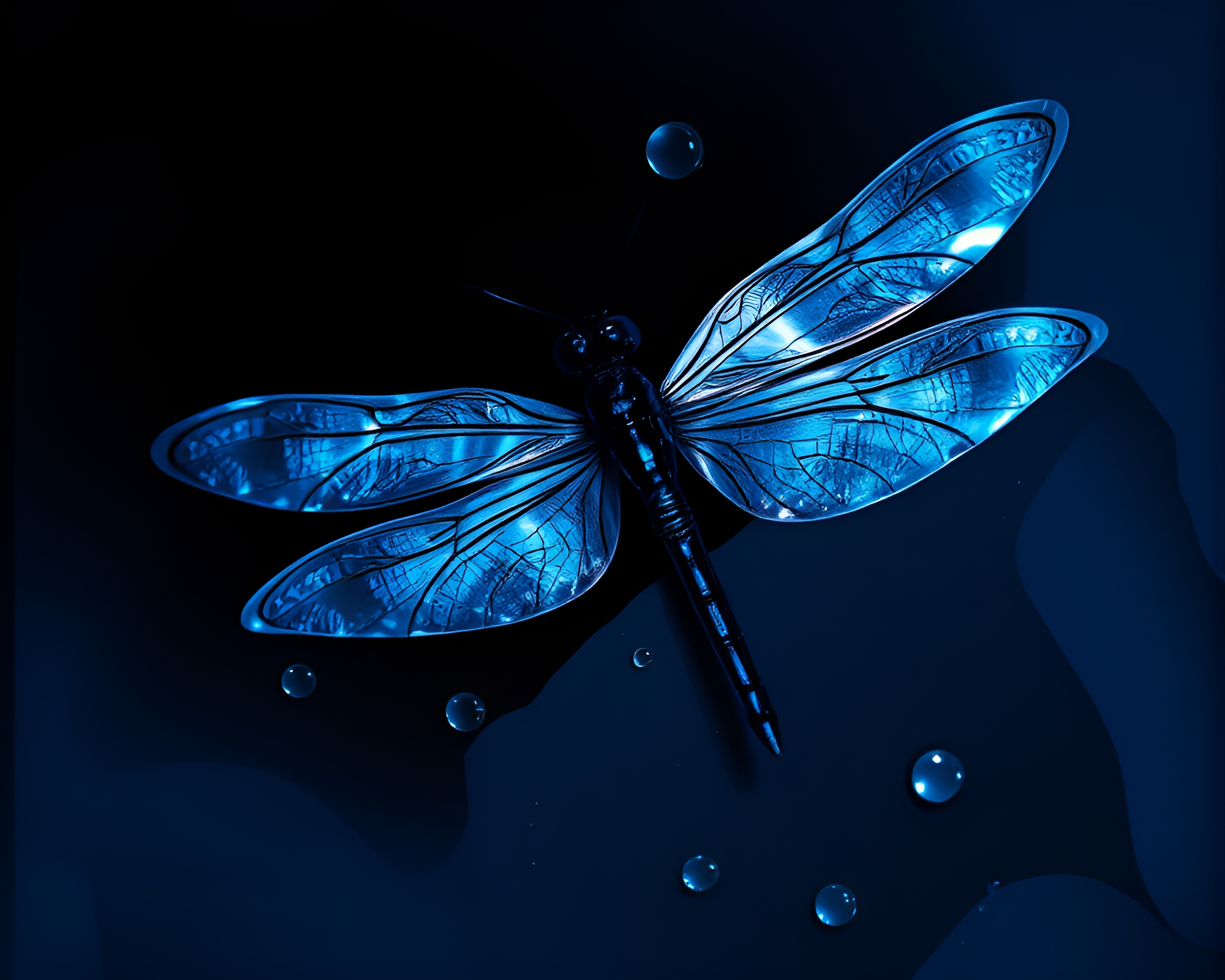 Dragonfly hologram in paper tear monochrome art – free AI stock image