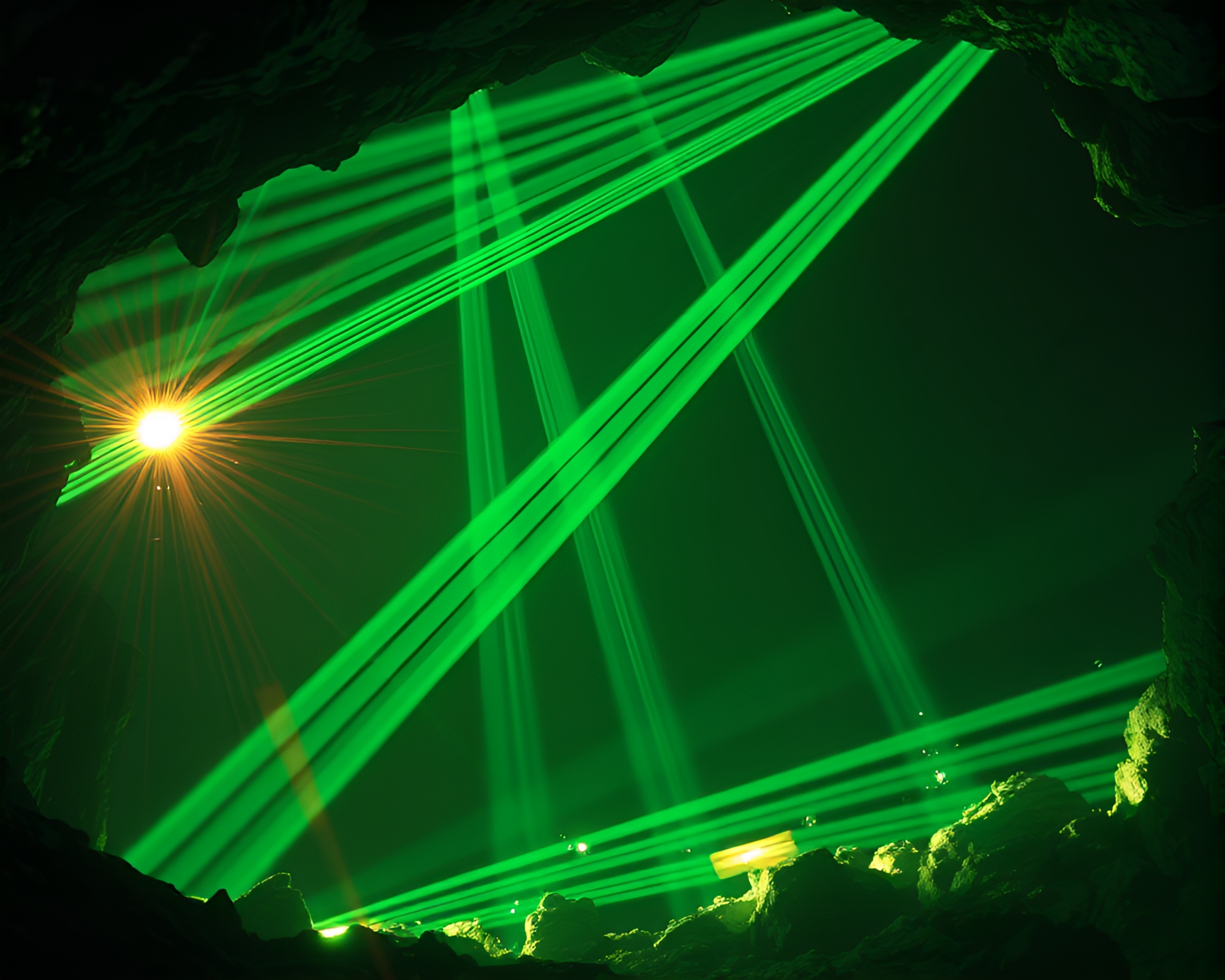 Ethereal Motion Capture God Rays Screen Printing – free AI stock image