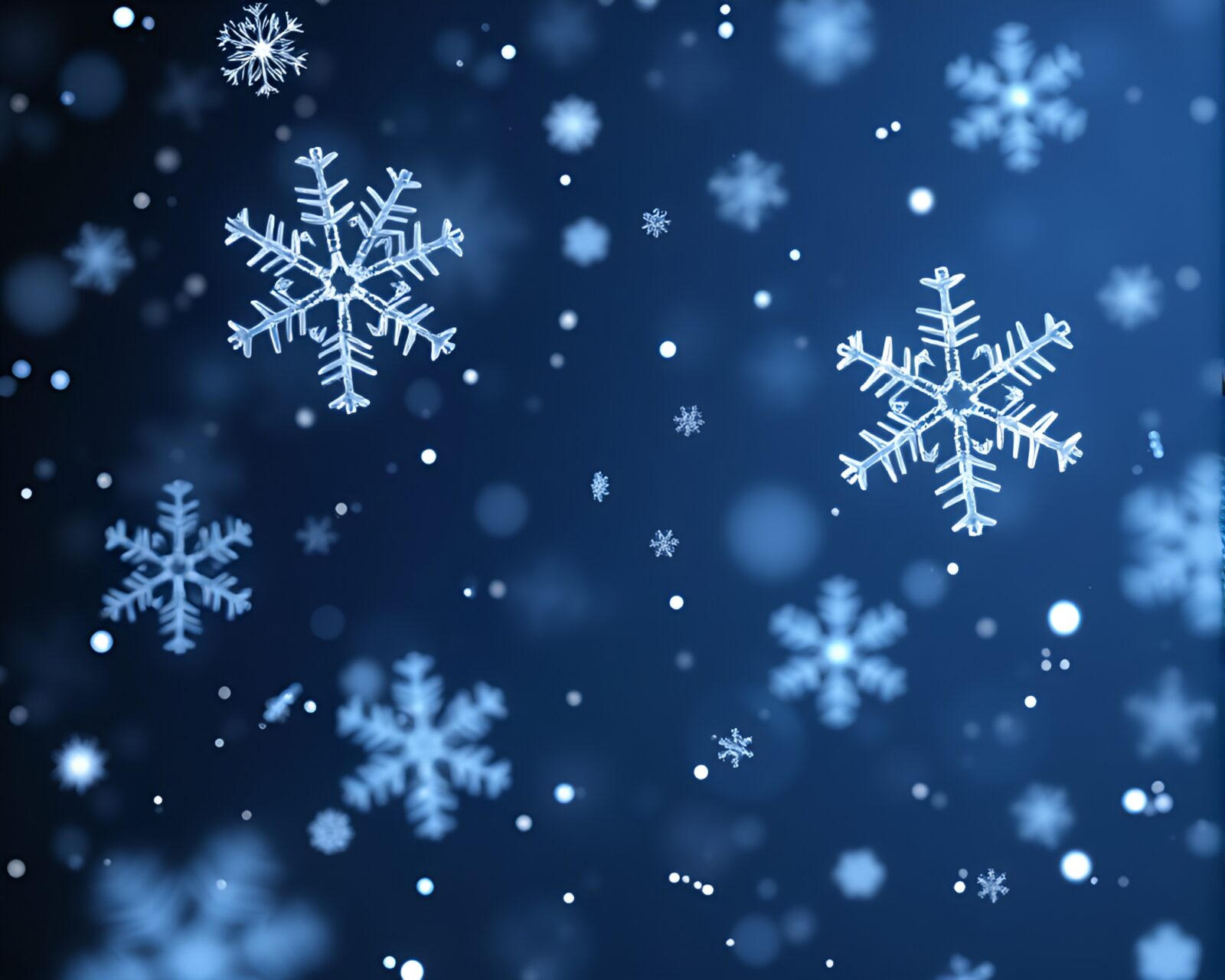 Glowing snowflake floating in a neon high-tech world