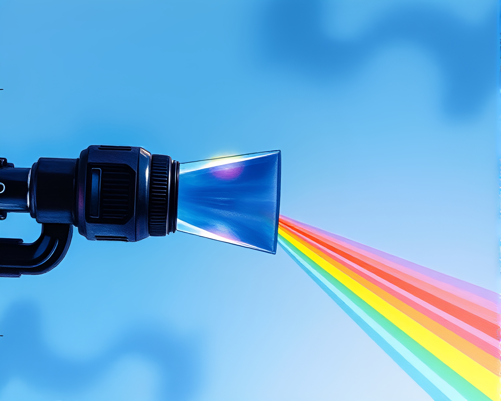 Prism Refraction Microphone in Gouache Painting Style – free AI stock image