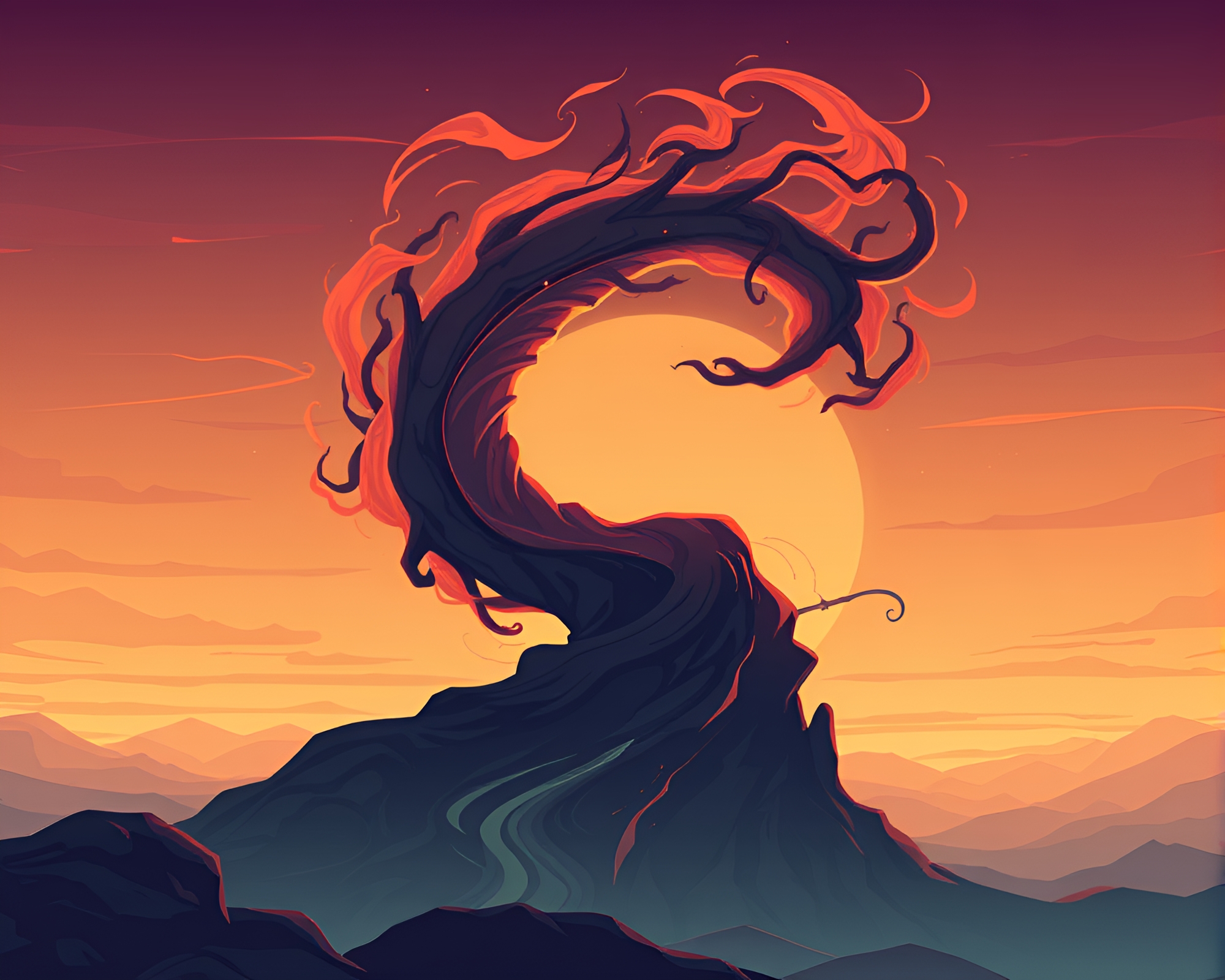 Ethereal Ancient Scroll Unveiling at Dusk Twilight – free AI stock image