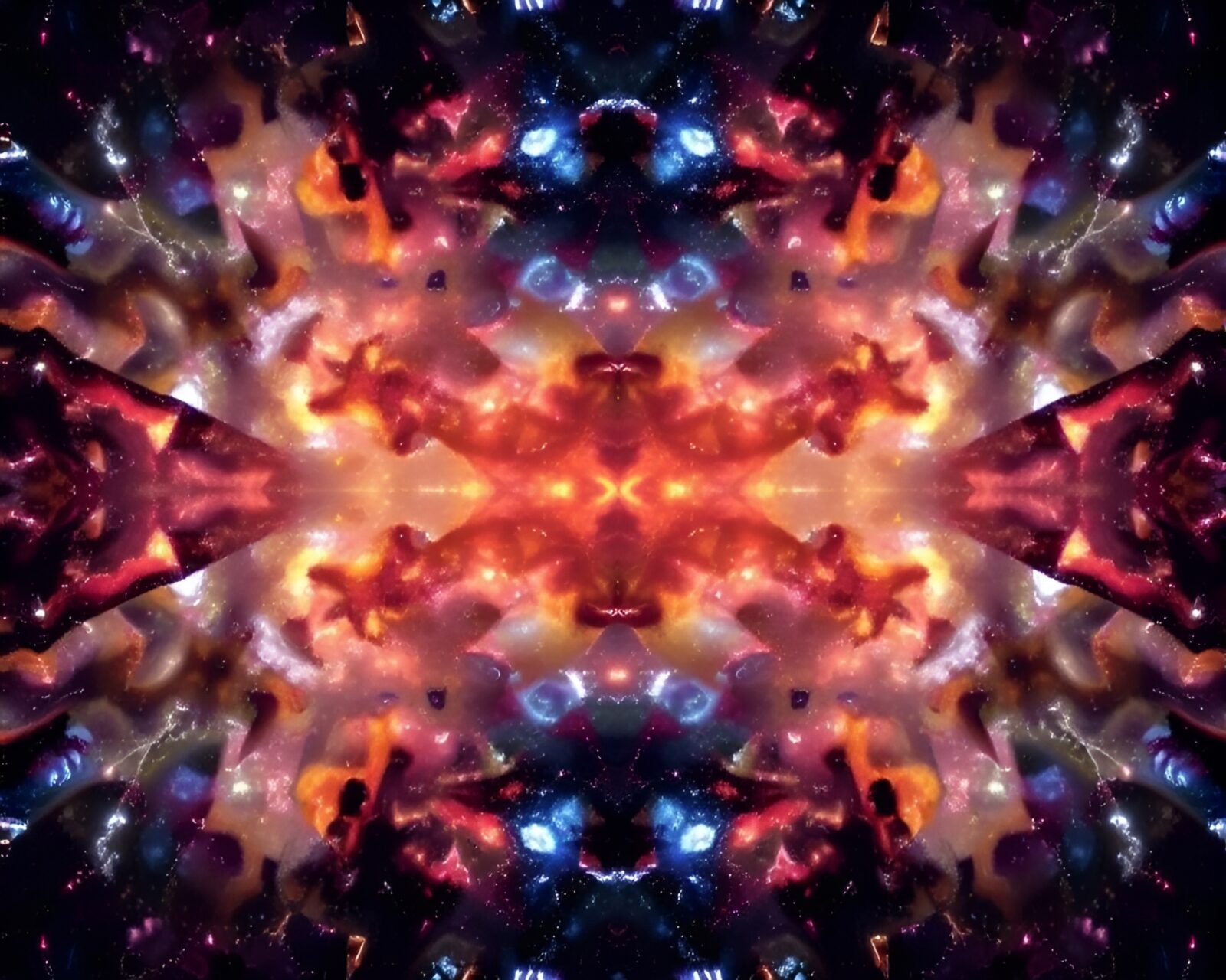 Procedural texture art of cosmic basilisk in mirror symmetry