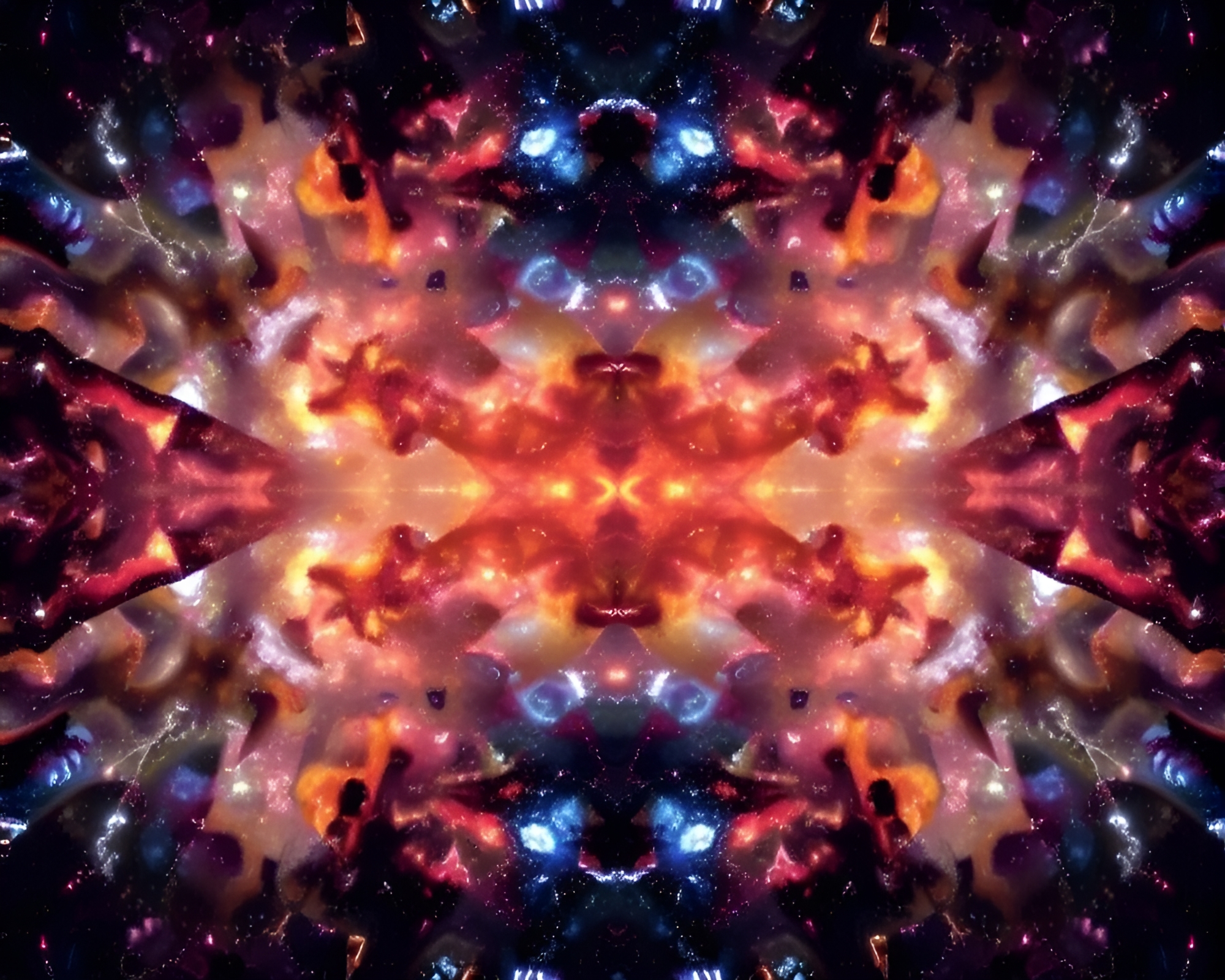 Cosmic Basilisk Mirror Symmetry Composition – free AI stock image