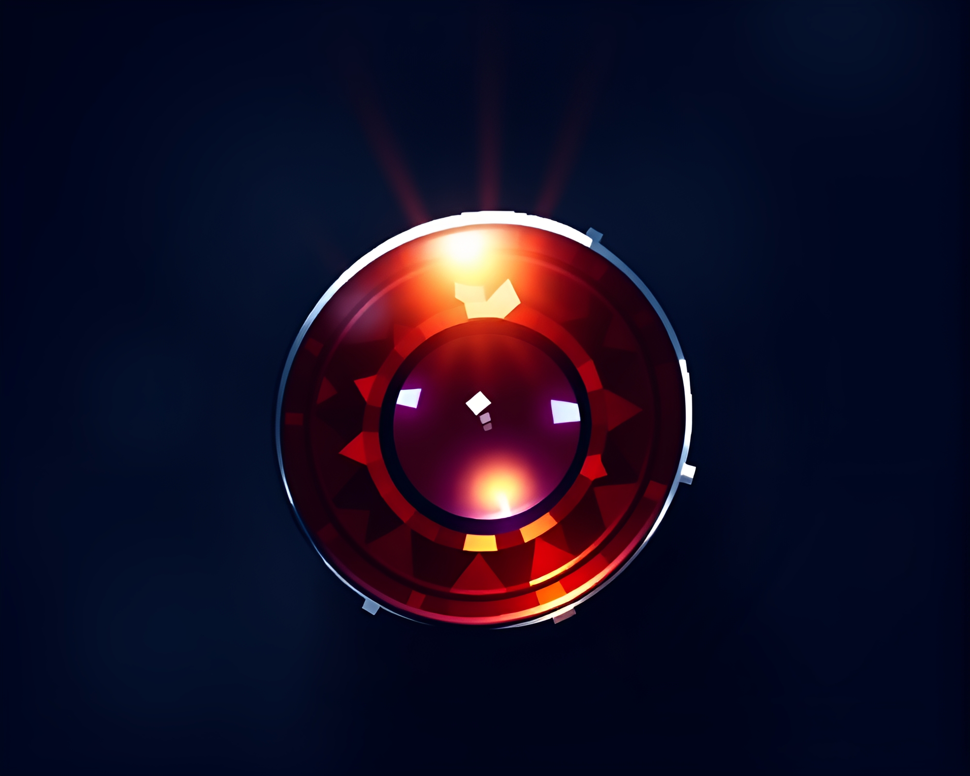 Pixel Art Sunburst Ring in Sapphire Tones – free AI stock image