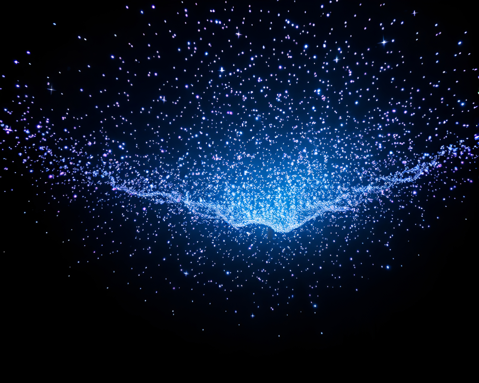 Astral Projection: Maximalist Fairy Light Silhouette – free AI stock image