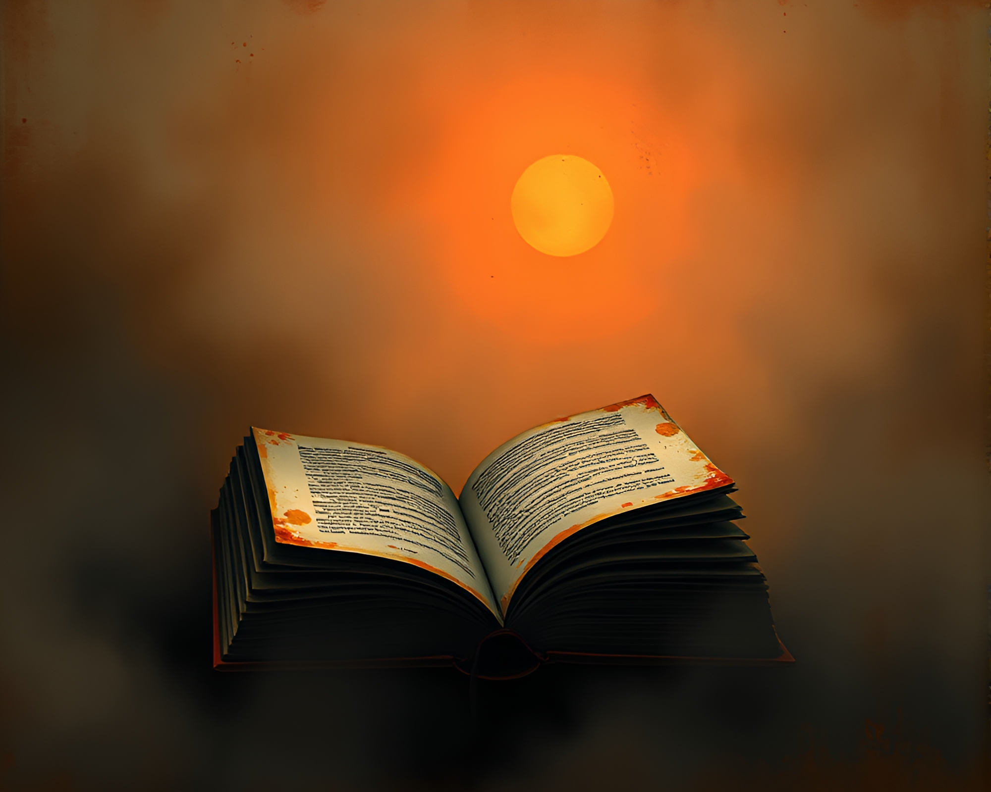 Edgar Allan Poe’s Rust-Stained Chronicles at Dawn Mist – free AI stock image