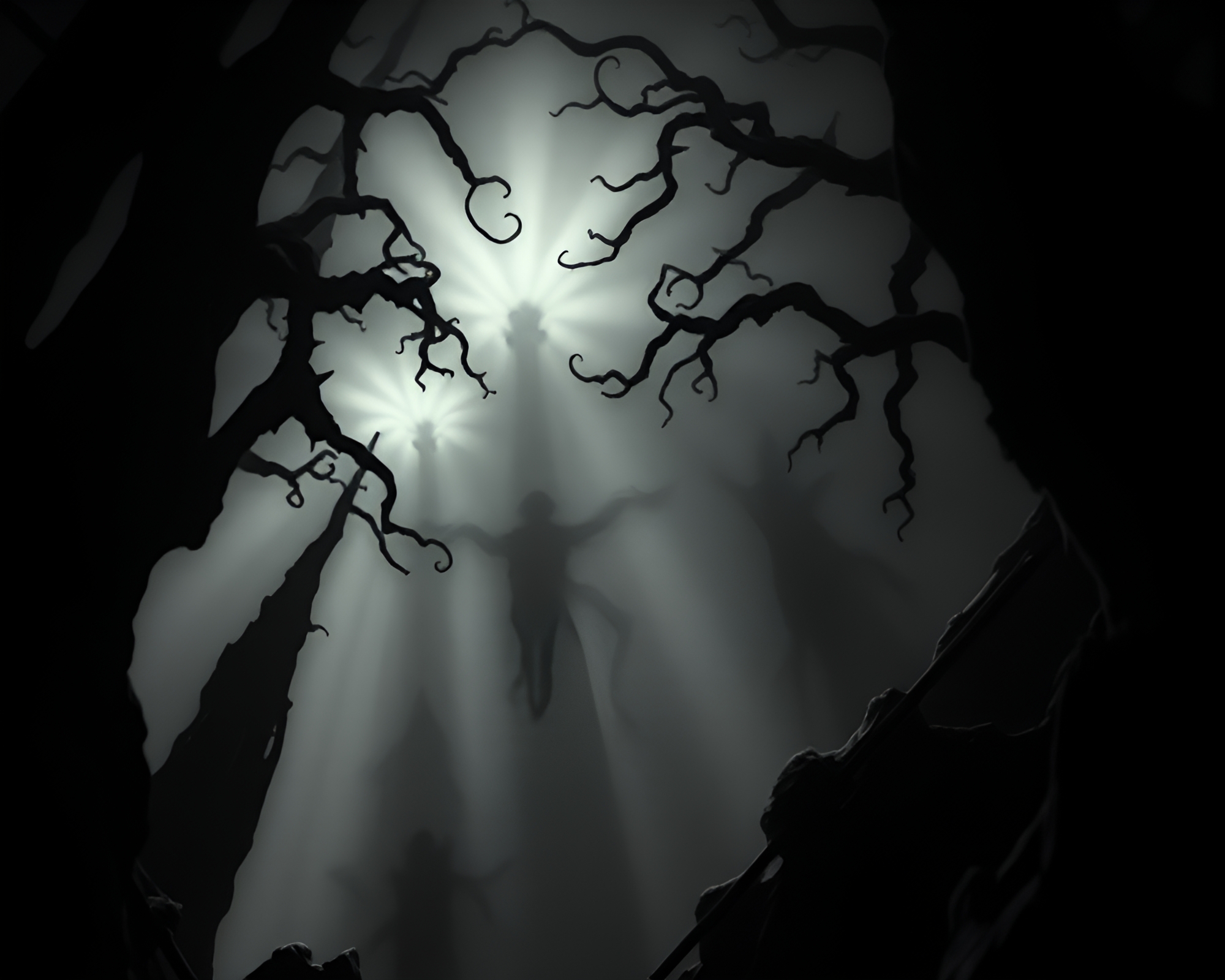 Eldritch Romance in Misty Stipple – free AI stock image