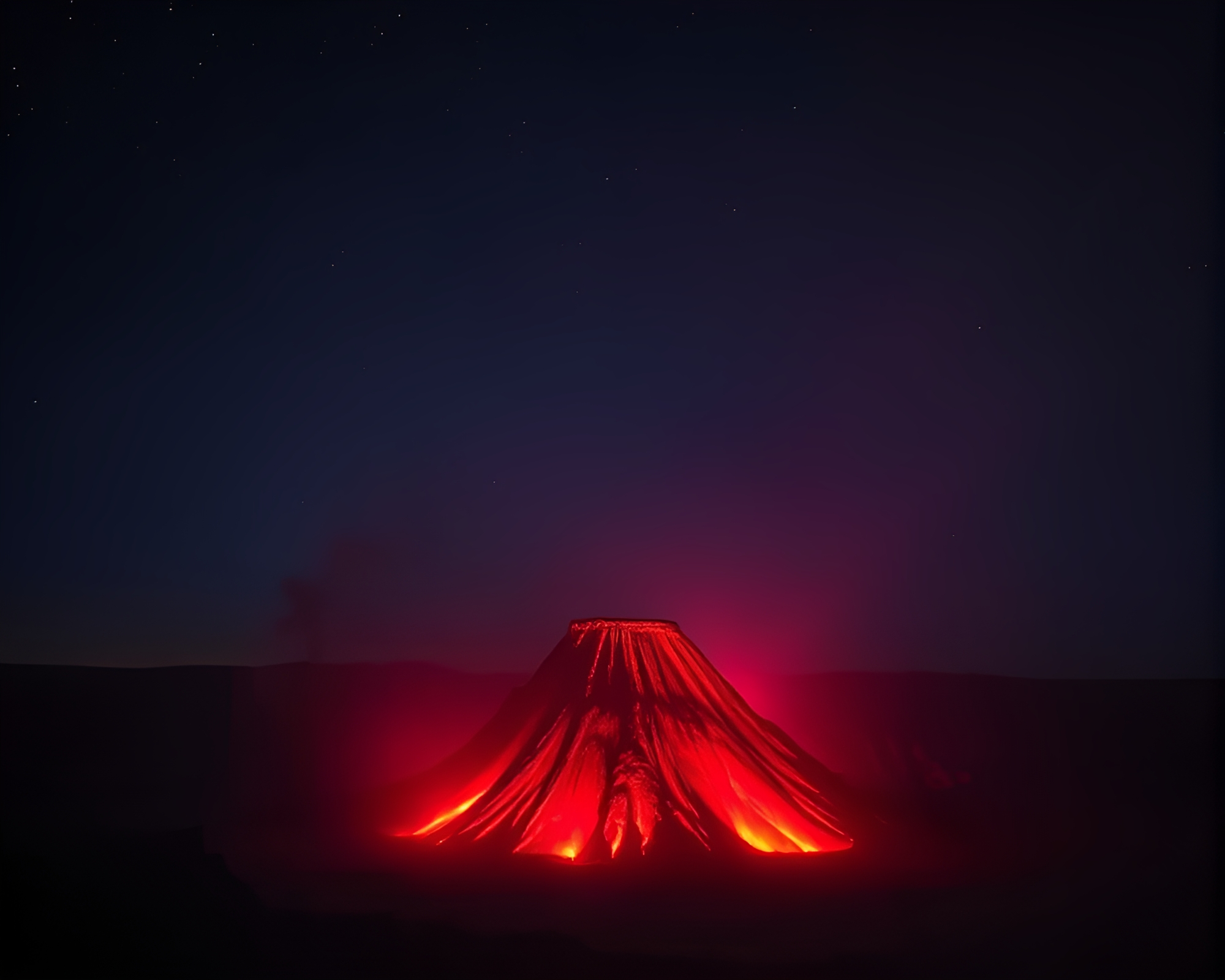 Prismatic Shark in Volcano Red Glow – free AI stock image