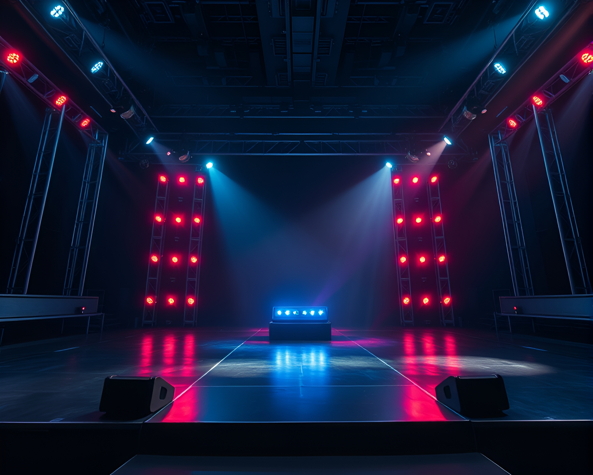 Innovative Quantum Teleportation Device on Concert Stage – free AI stock image
