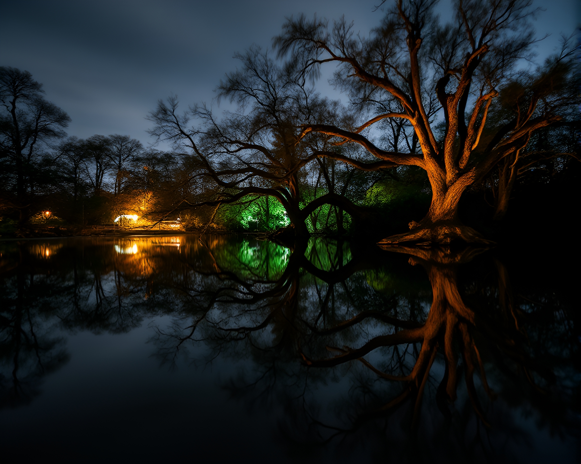 Ethereal Zoom Burst in Haunted Mirror on Savannah – free AI stock image