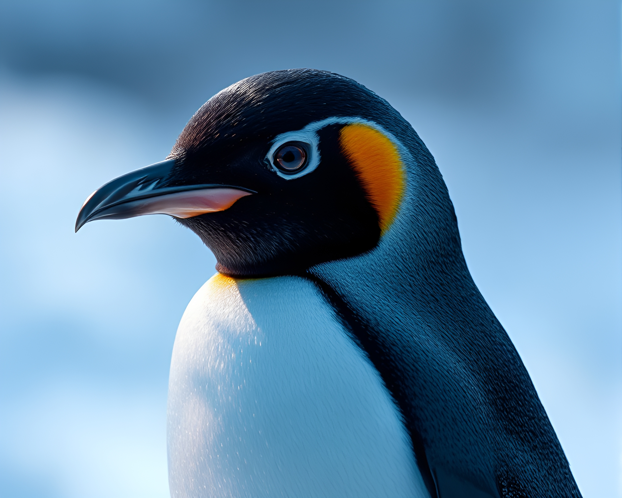 Mesmerizing Duochrome Penguin in Motion Capture Composition – free AI stock image